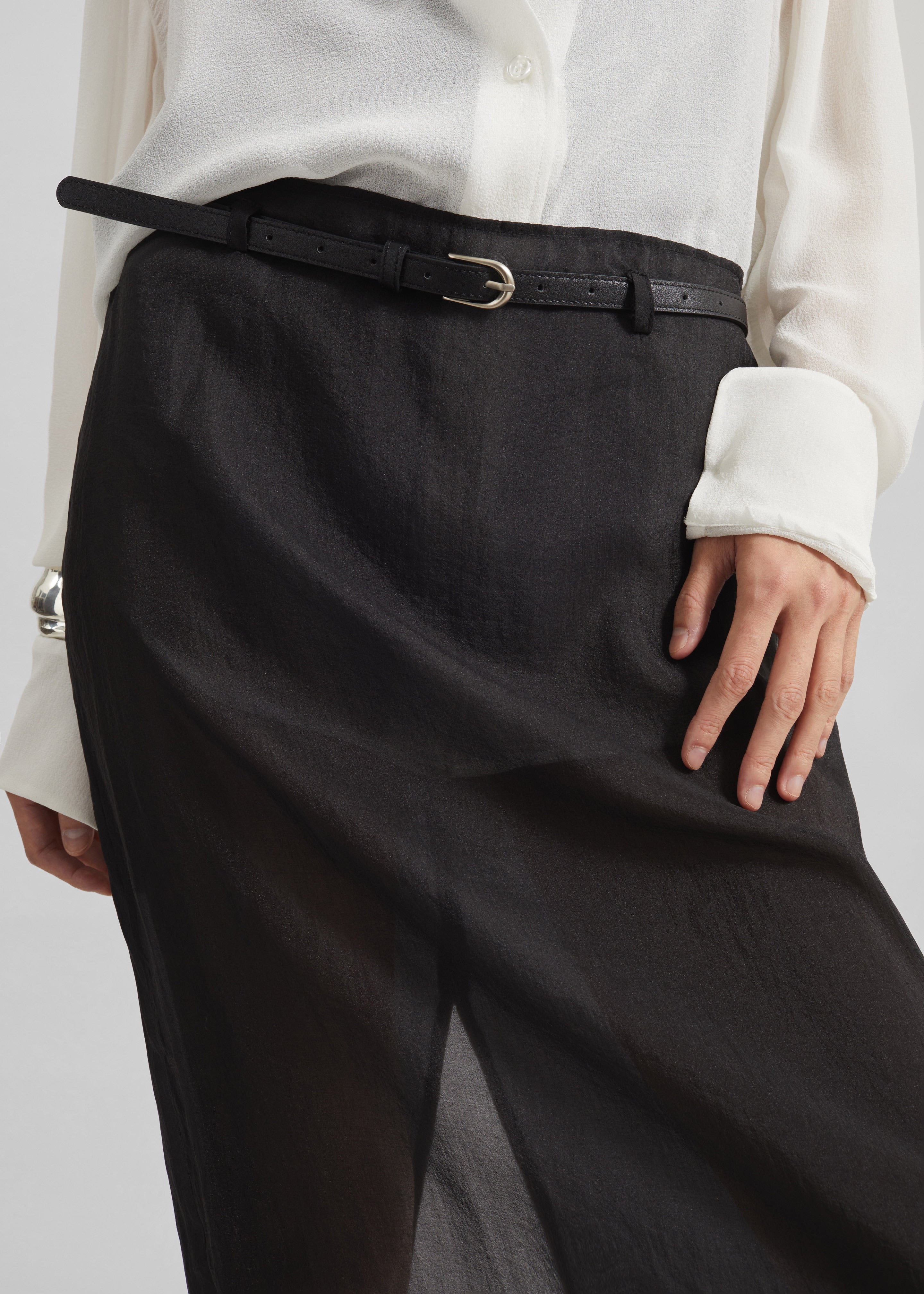 Lolai Sheer Lace Skirt - Black - 6