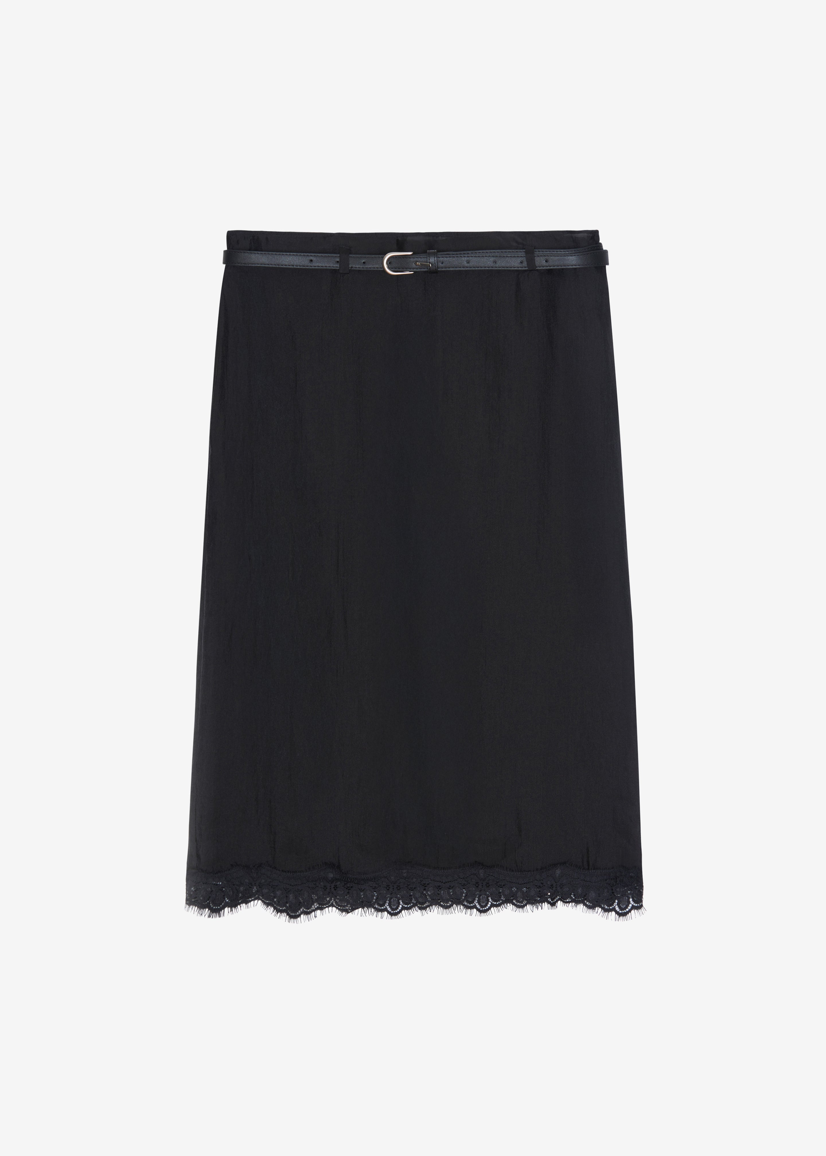 Lolai Sheer Lace Skirt - Black – The Frankie Shop