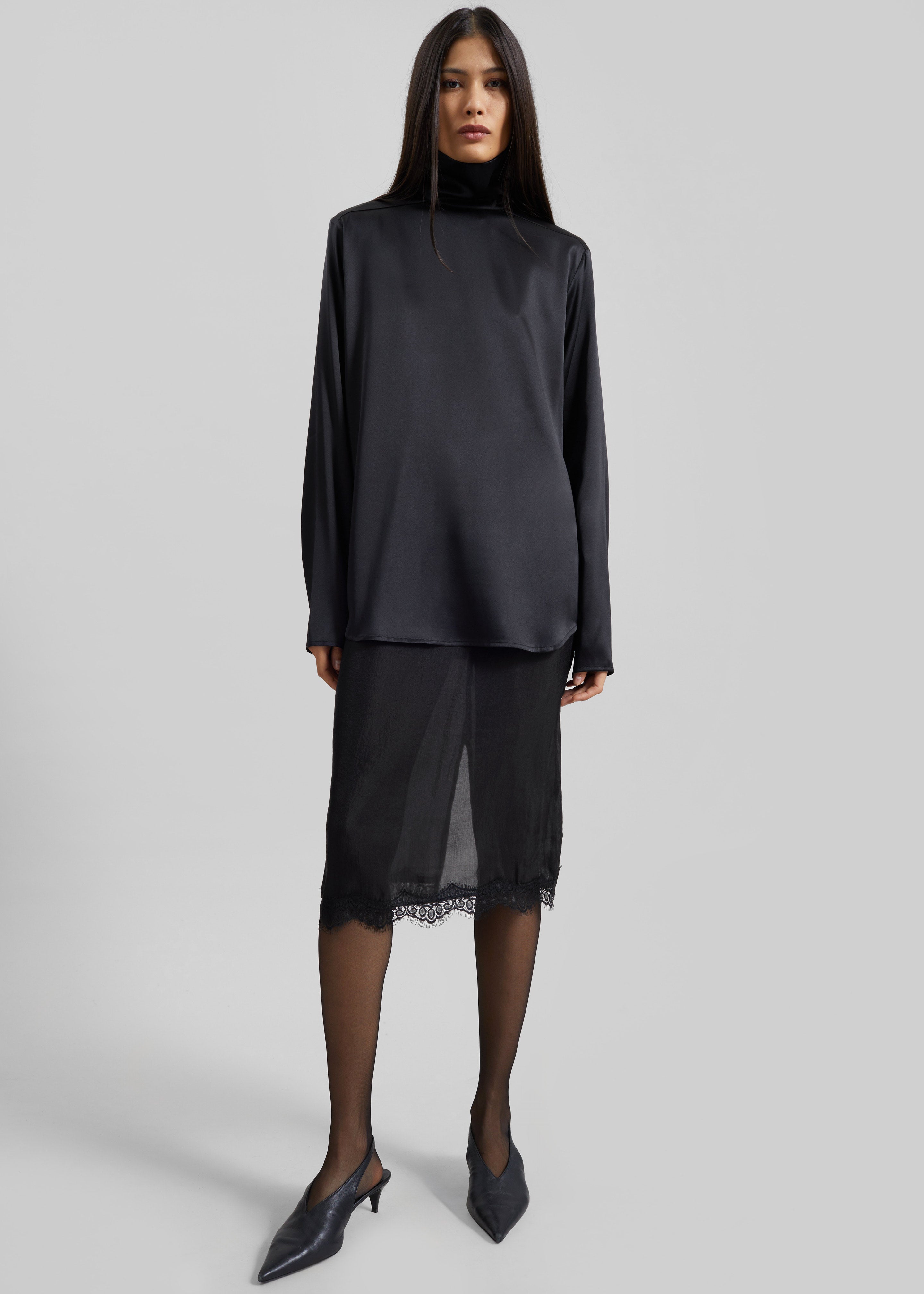 Lolai Sheer Lace Skirt - Black – The Frankie Shop