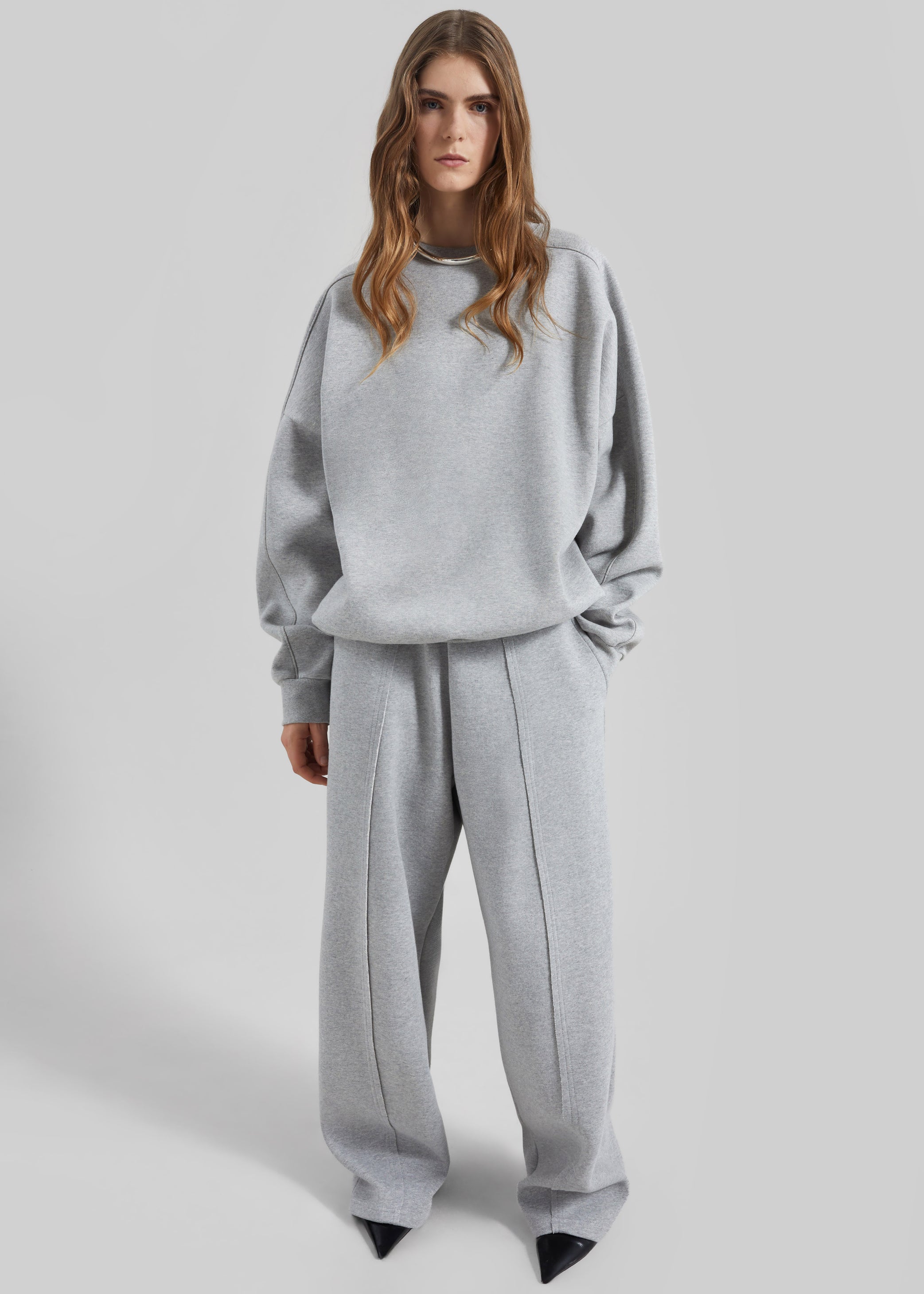 Shop the look image for Lonay Balloon Sleeve Sweatshirt - Grey