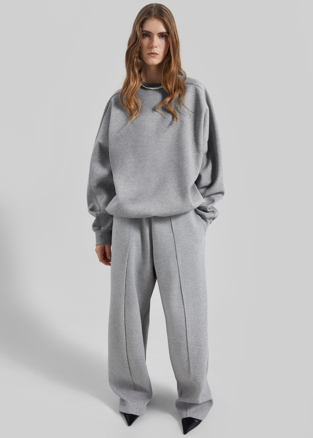 Lonay Balloon Sleeve Sweatshirt - Grey