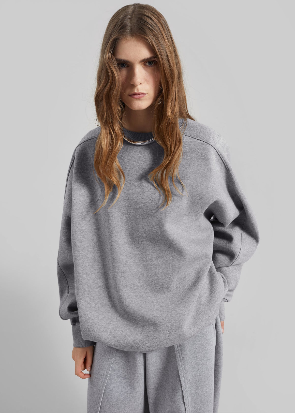 Lonay Balloon Sleeve Sweatshirt - Grey - 5