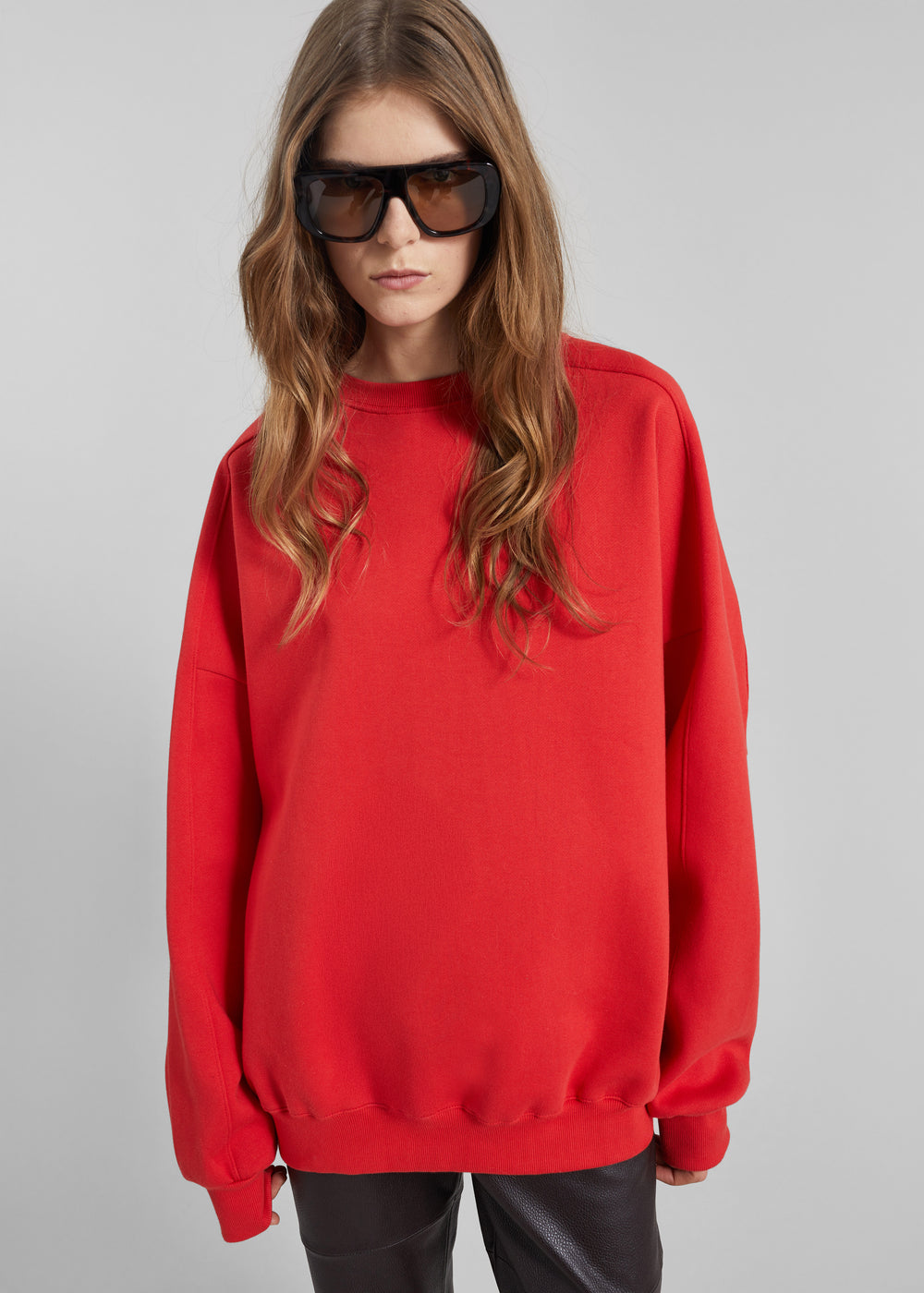Lonay Balloon Sleeve Sweatshirt - Red - 1