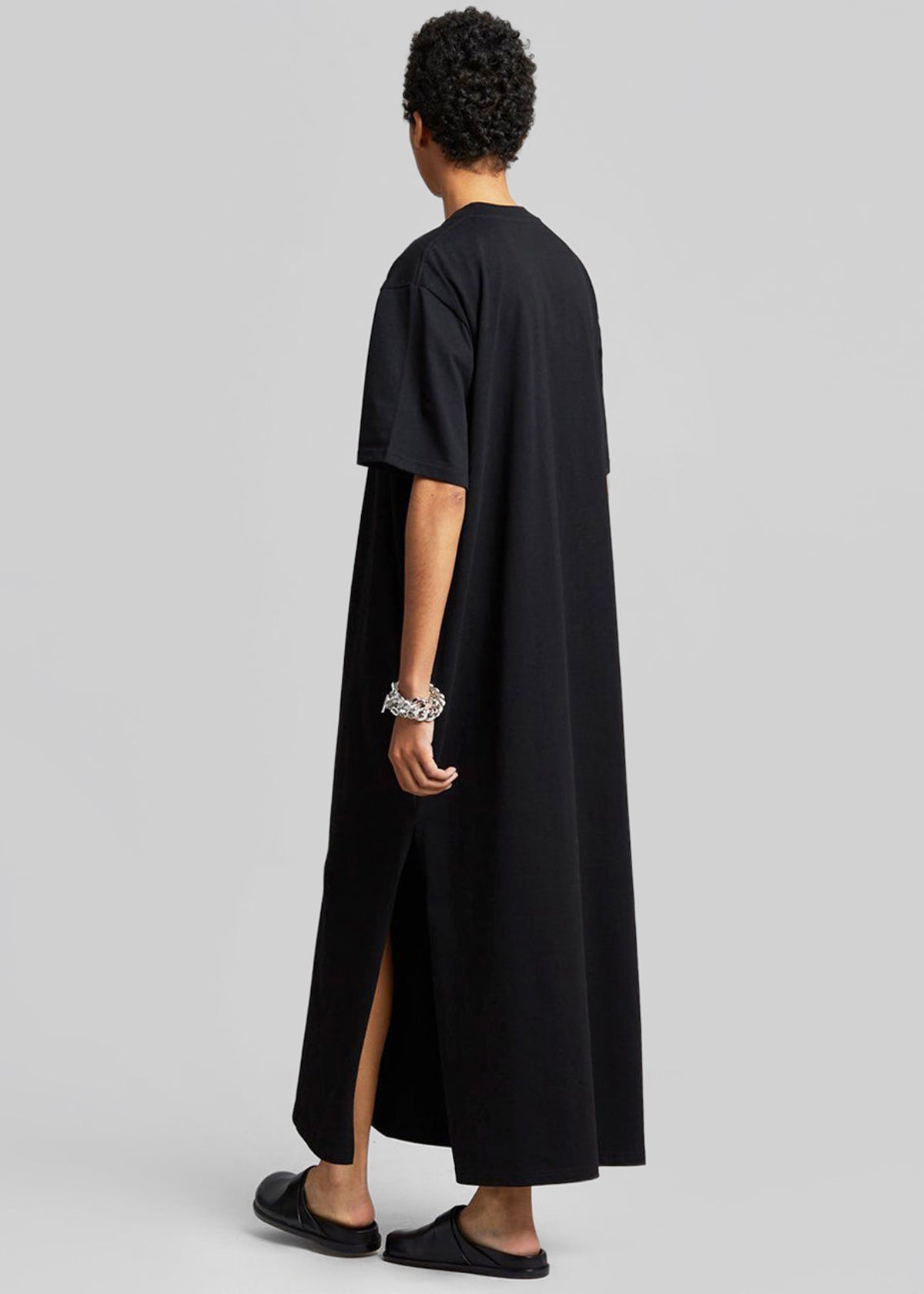 Lou Oversized Tee Dress - Black - 8