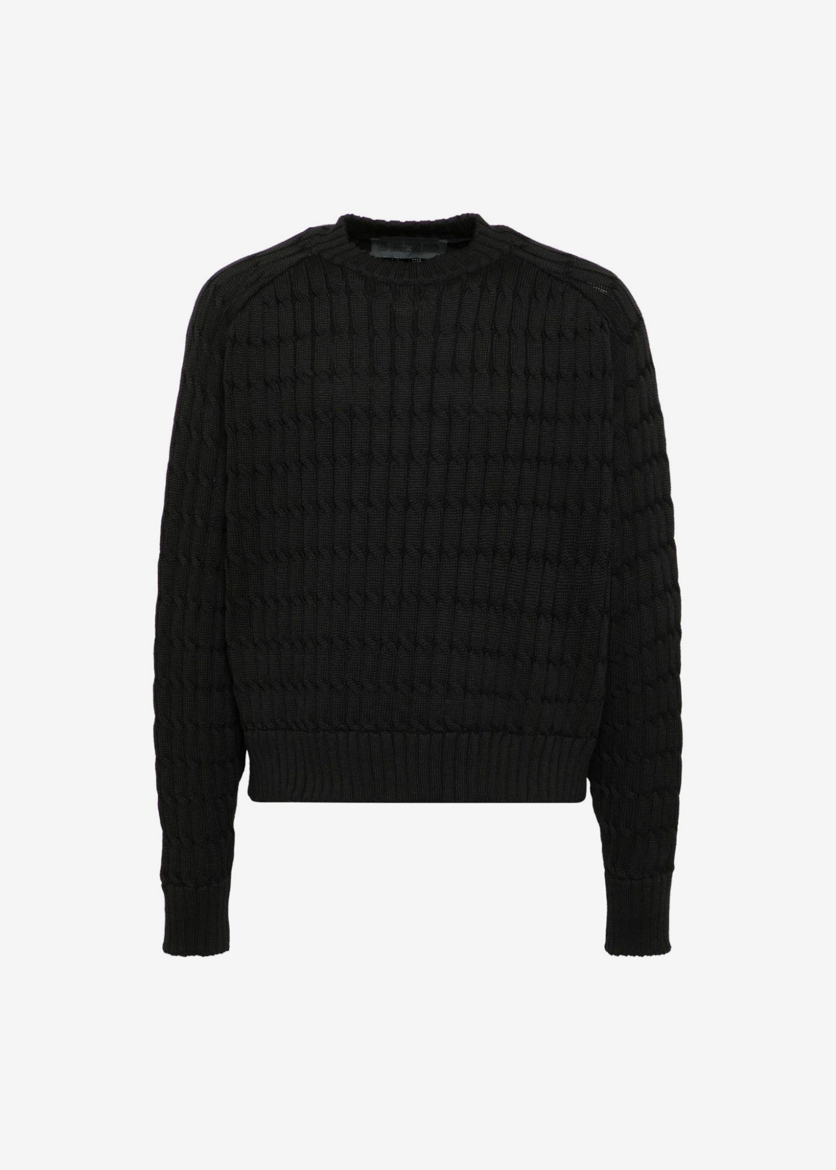 Louis Gabriel Nouchi Cable Knit Wool Jumper - Black - 6