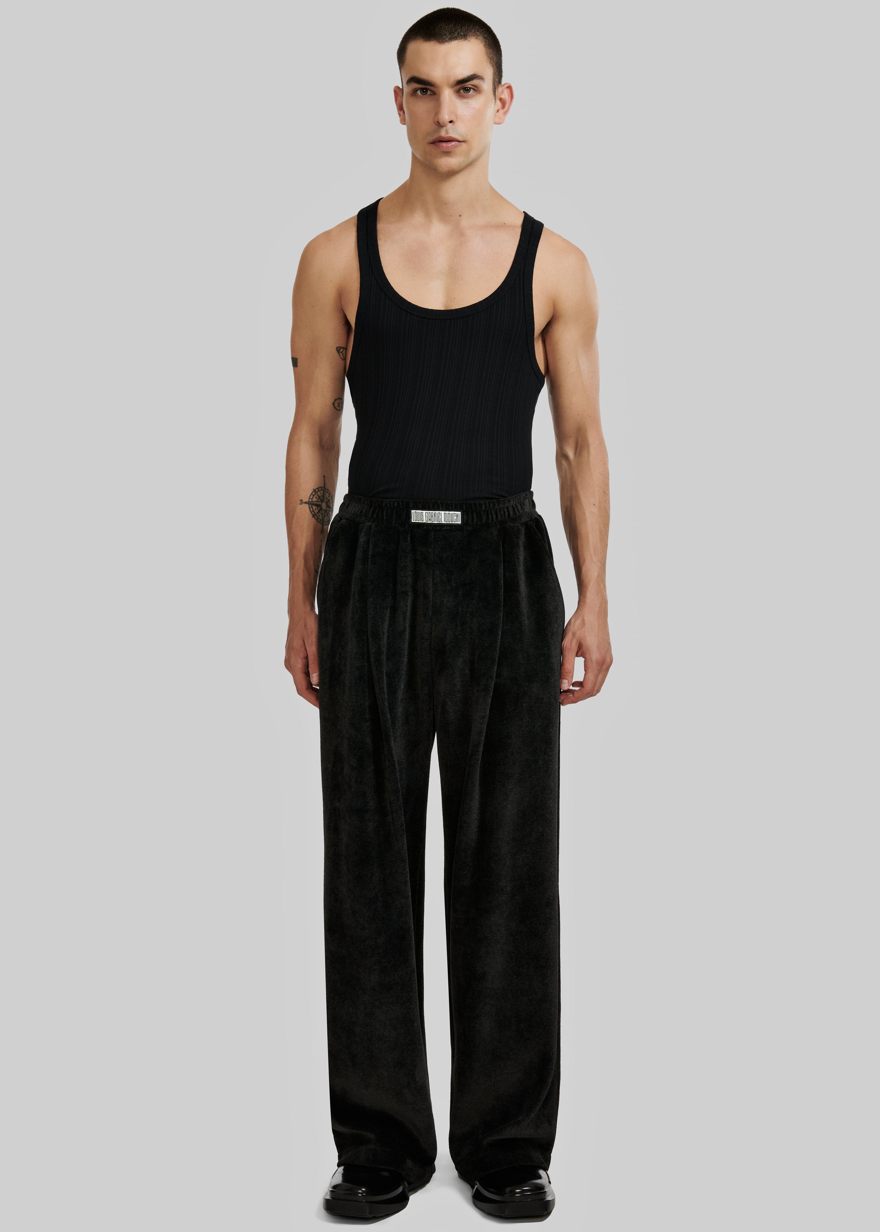 Louis Gabriel Nouchi Large Trousers With Pleats - Anthracite – The