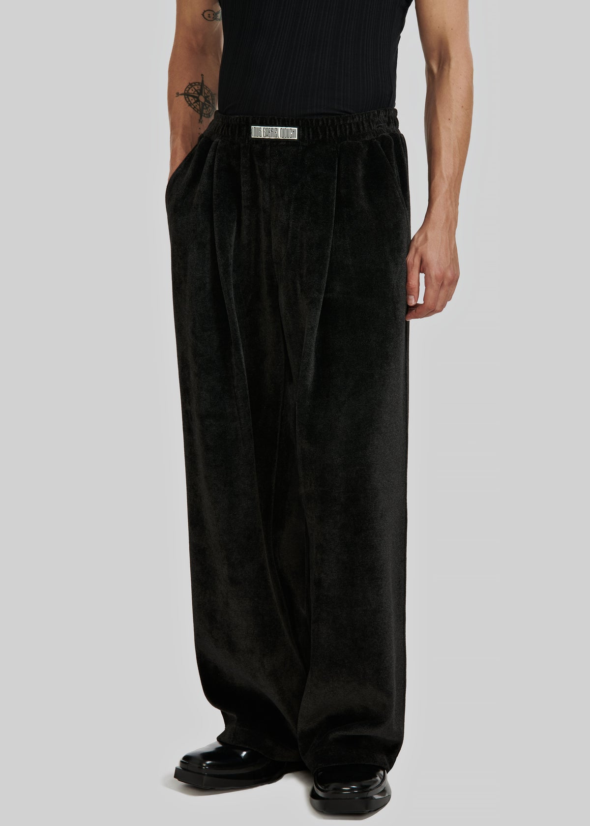 Louis Gabriel Nouchi Large Trousers With Pleats - Anthracite - 1