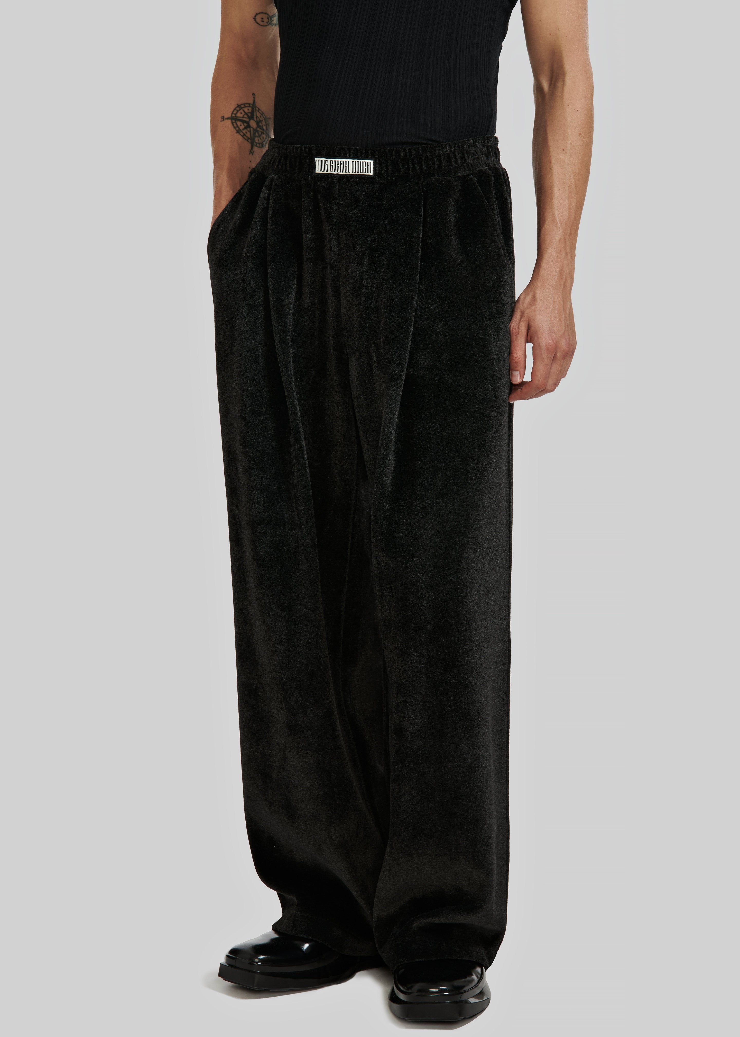 Louis Gabriel Nouchi Large Trousers With Pleats - Anthracite - 1