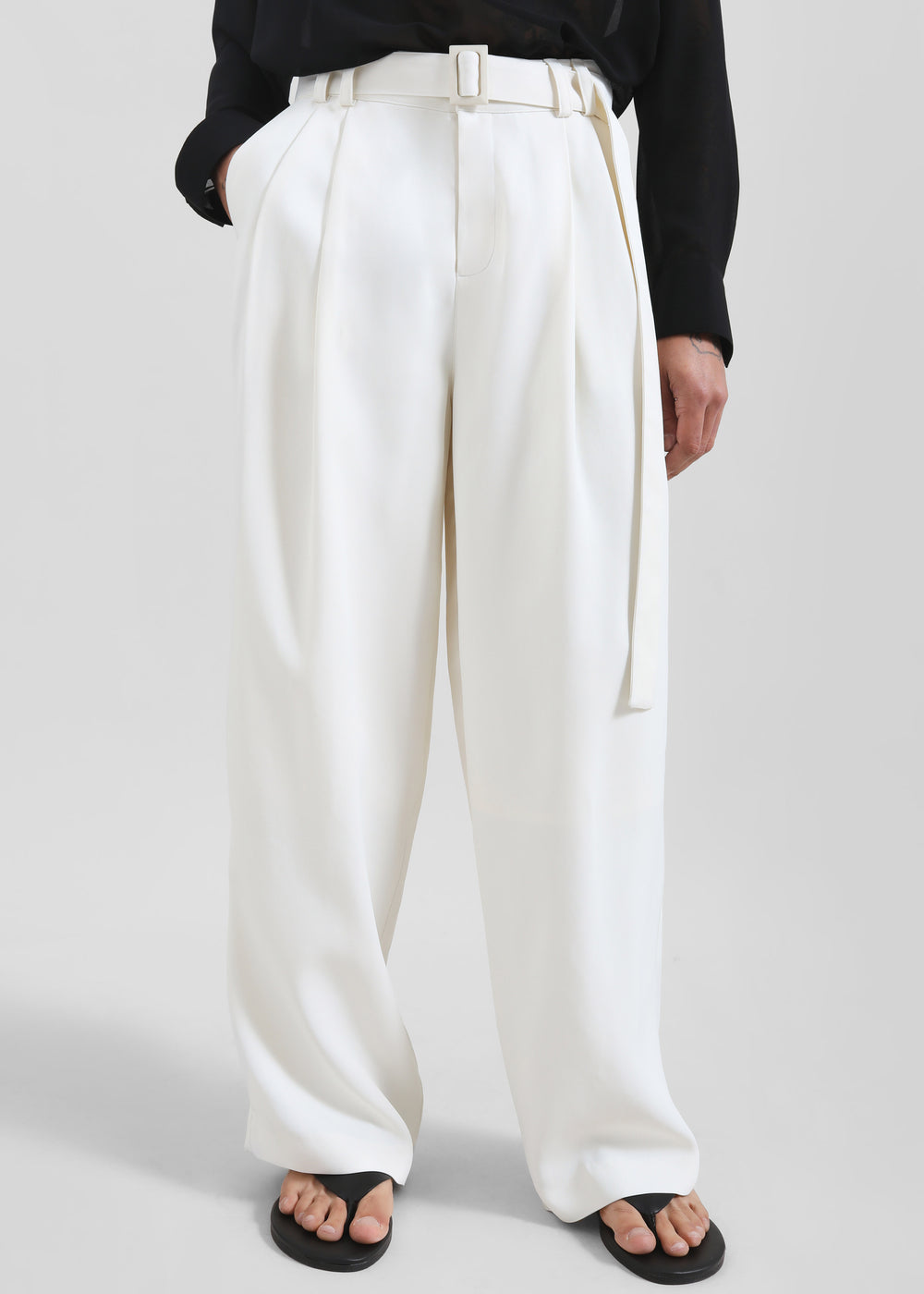Louis Gabriel Nouchi Large Trousers With Pleats - Bone - 1