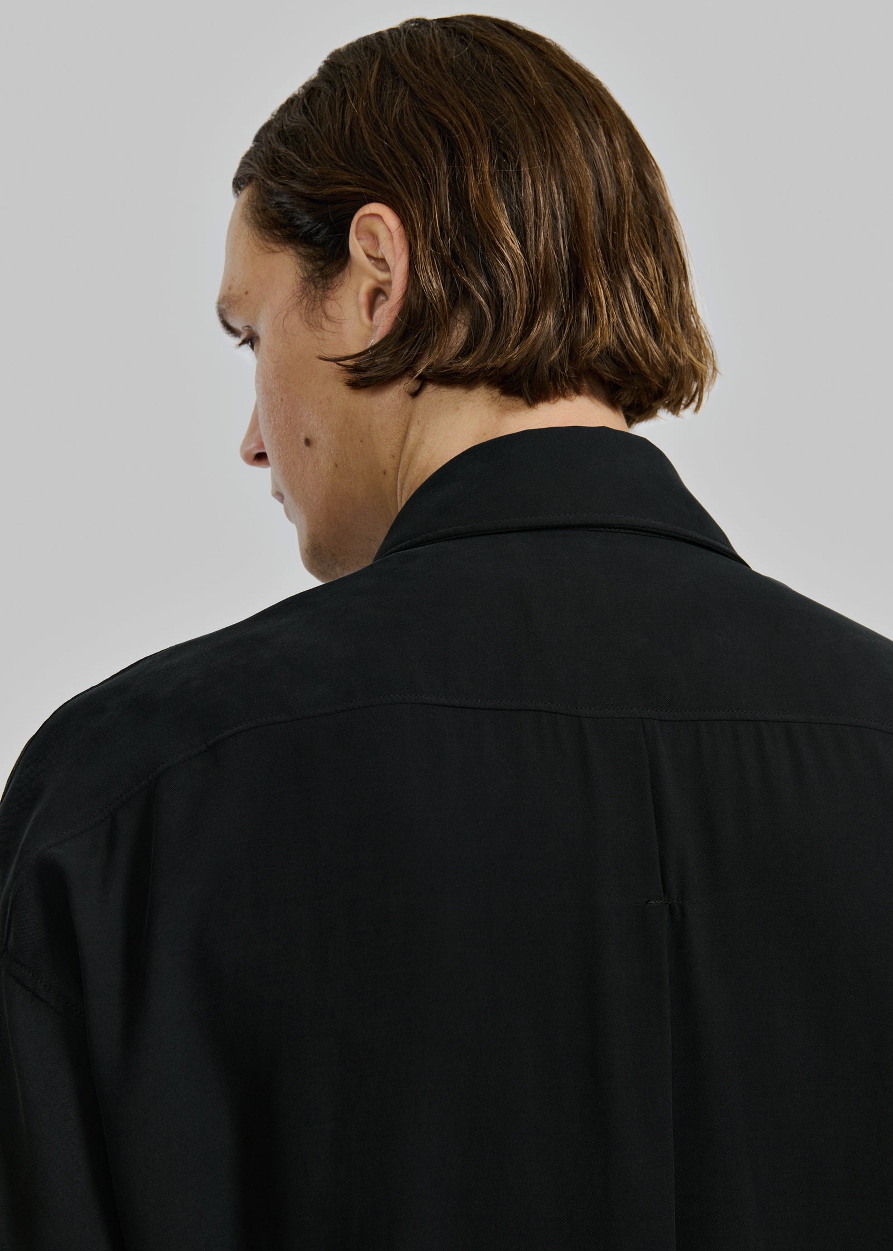 Louis Gabriel Nouchi Long Shirt With Signature Opening - Black - 3