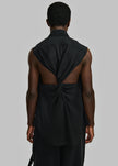 Louis Gabriel Nouchi Sleeveless Shirt With Back Twist - Black