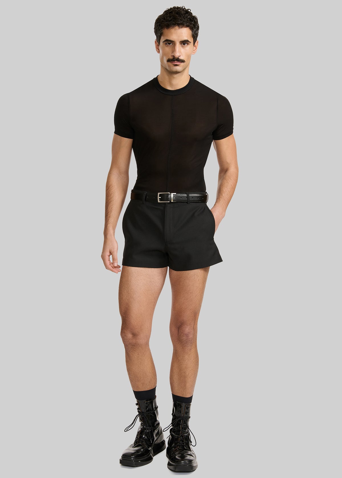 Louis Gabriel Nouchi Wool Suit Shorts - Black - 2