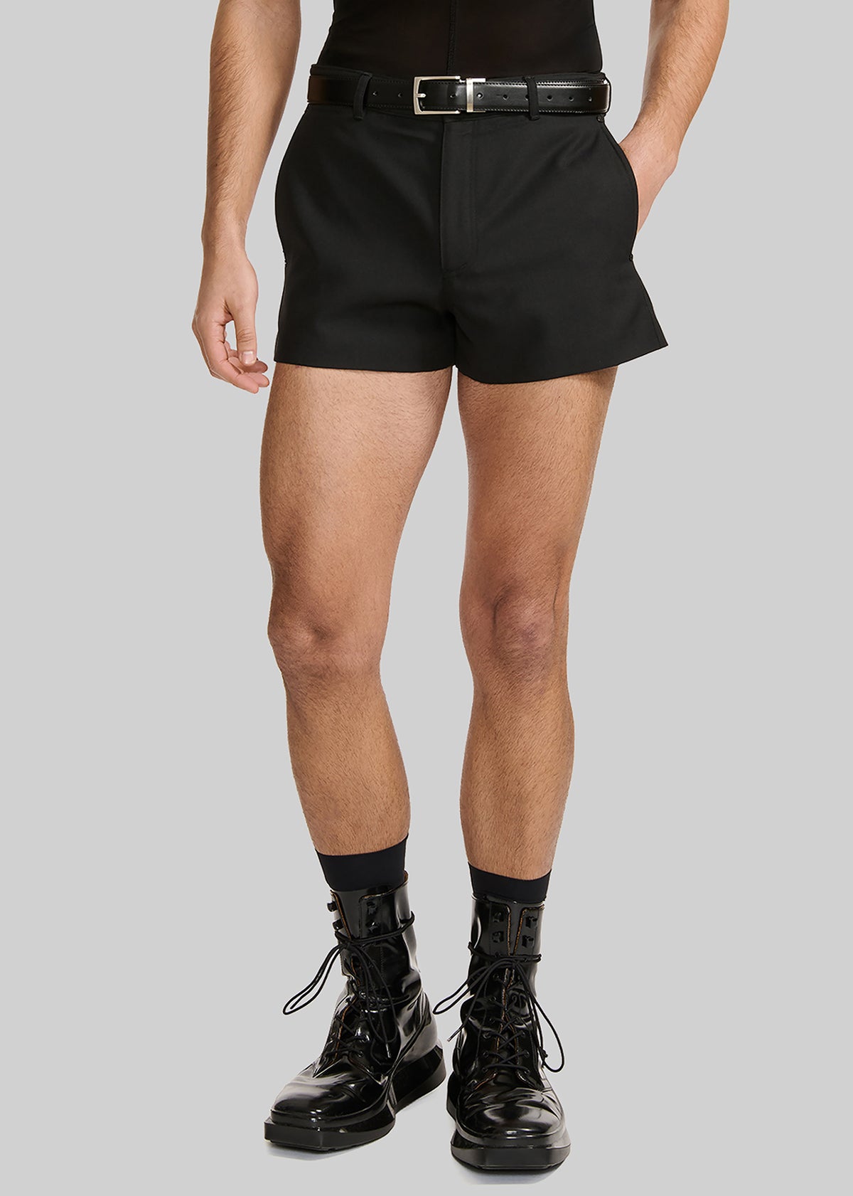 Louis Gabriel Nouchi Wool Suit Shorts - Black - 1