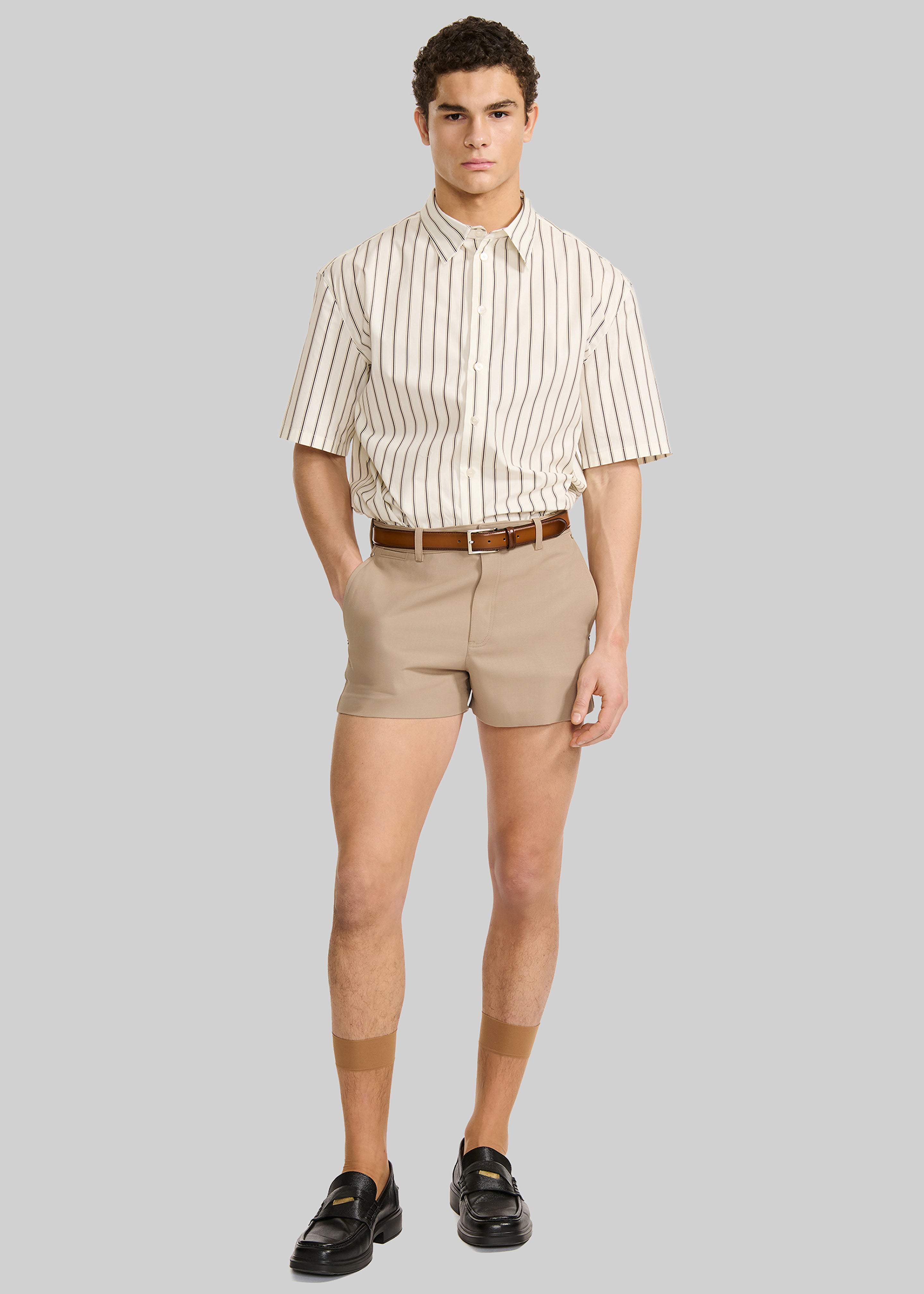 Louis Gabriel Nouchi Wool Suit Shorts - Sand - 5