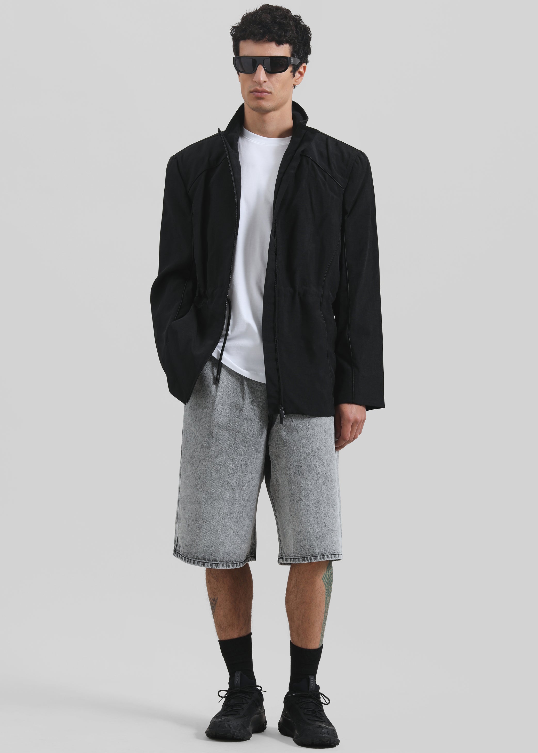 Shop the look image for Louis Gabriel Nouchi Tailored Padded Jacket - Black