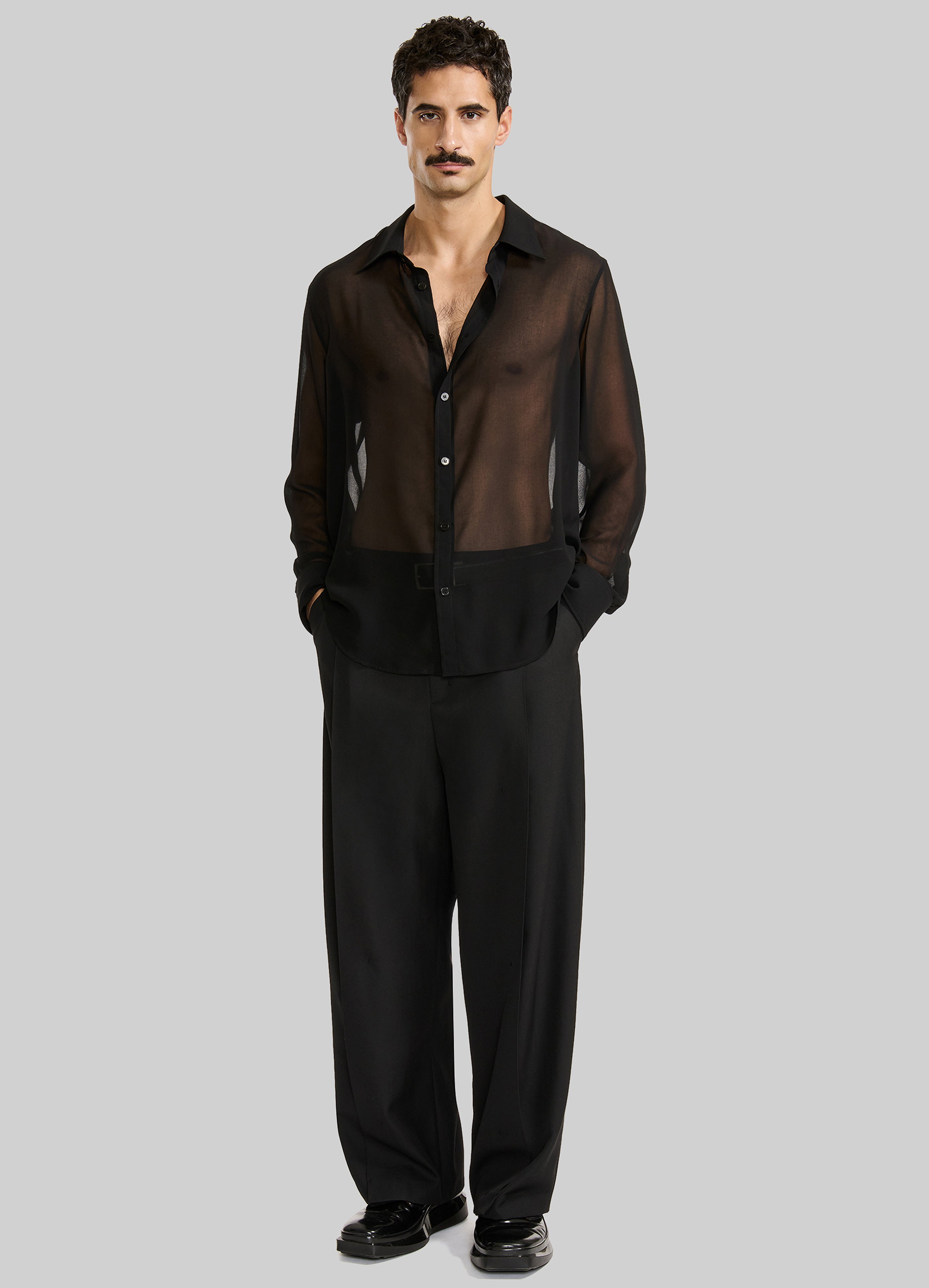 Louis Gabriel Nouchi Classic Transparent Shirt - Black – The