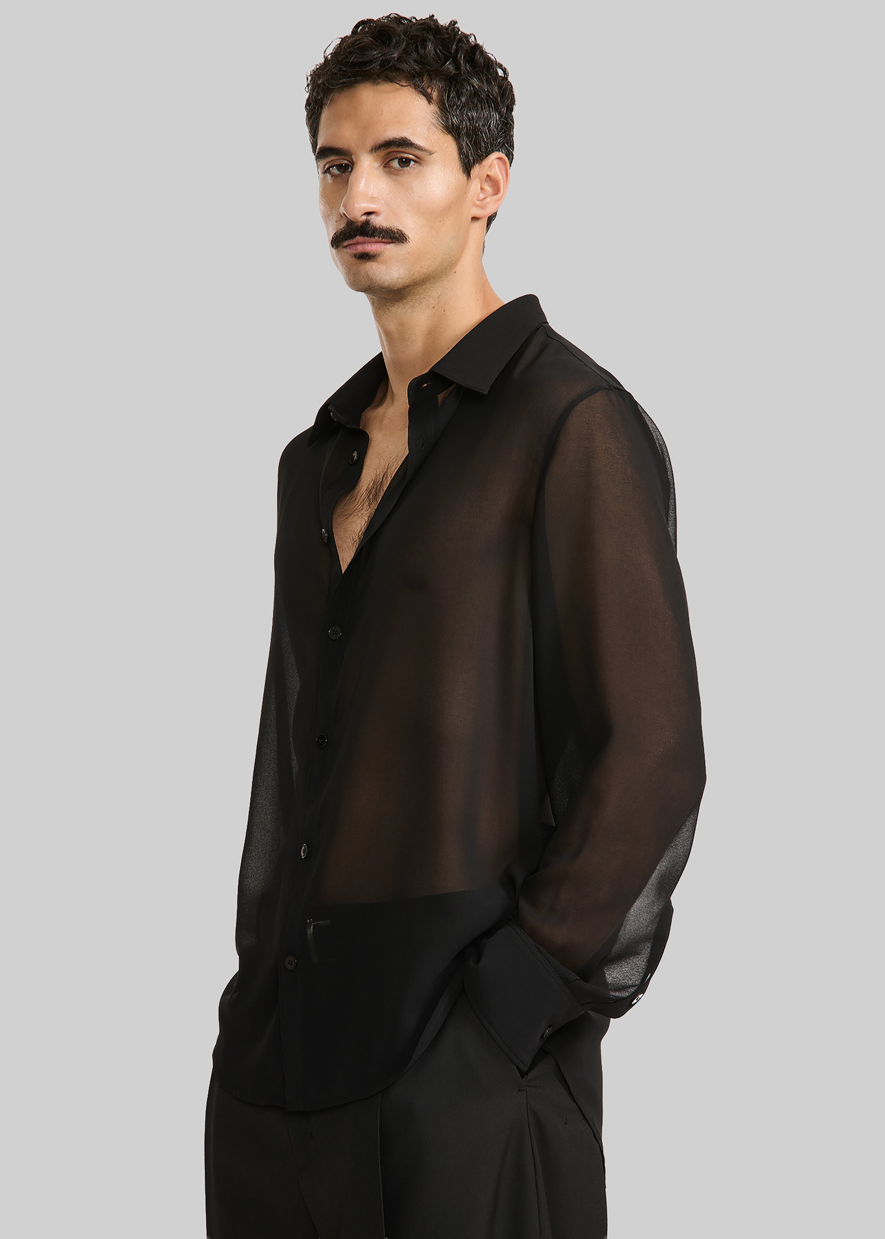 Louis Gabriel Nouchi Classic Transparent Shirt - Black - 9