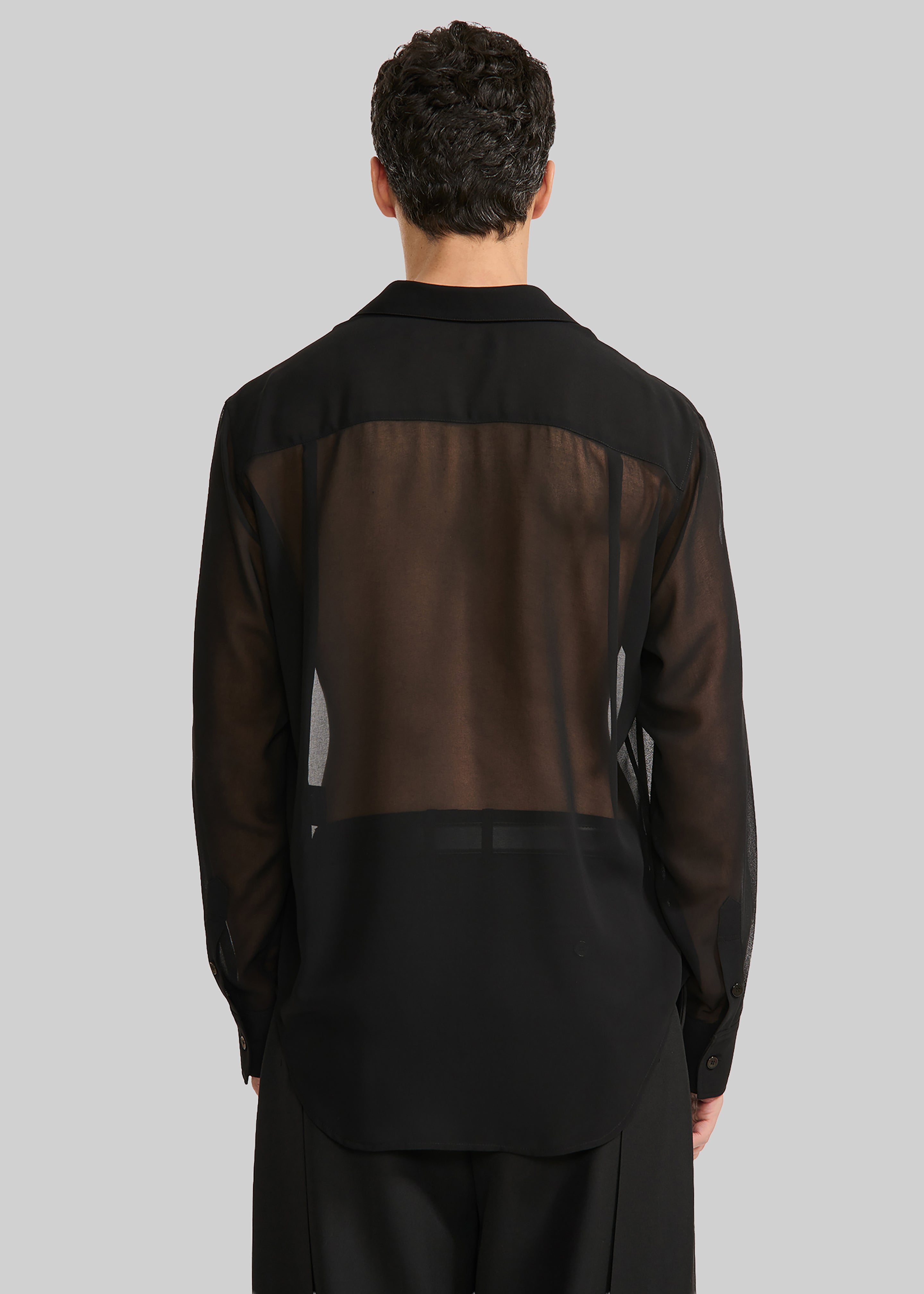 LOUIS GABRIEL NOUCHI シャツ RAF SIMONS Louis Gabriel Nouchi Classic Transparent Shirt - Black – The
