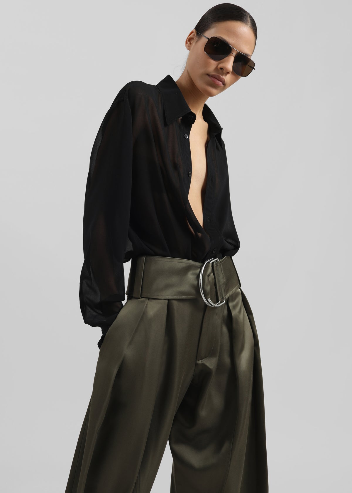 Louis Gabriel Nouchi Classic Transparent Shirt - Black - 5