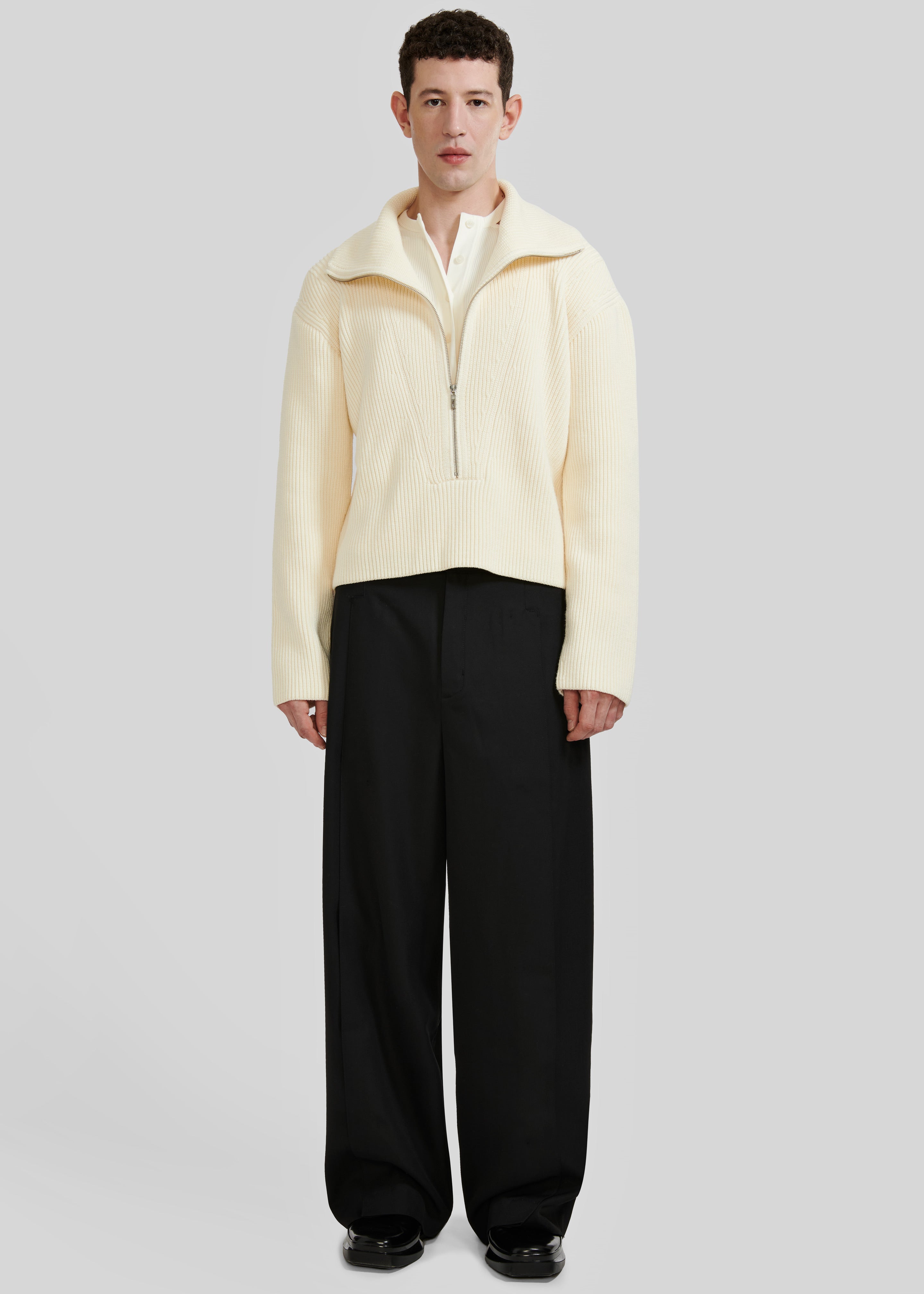 Louis Gabriel Nouchi Trucker Jumper - Bone - 3