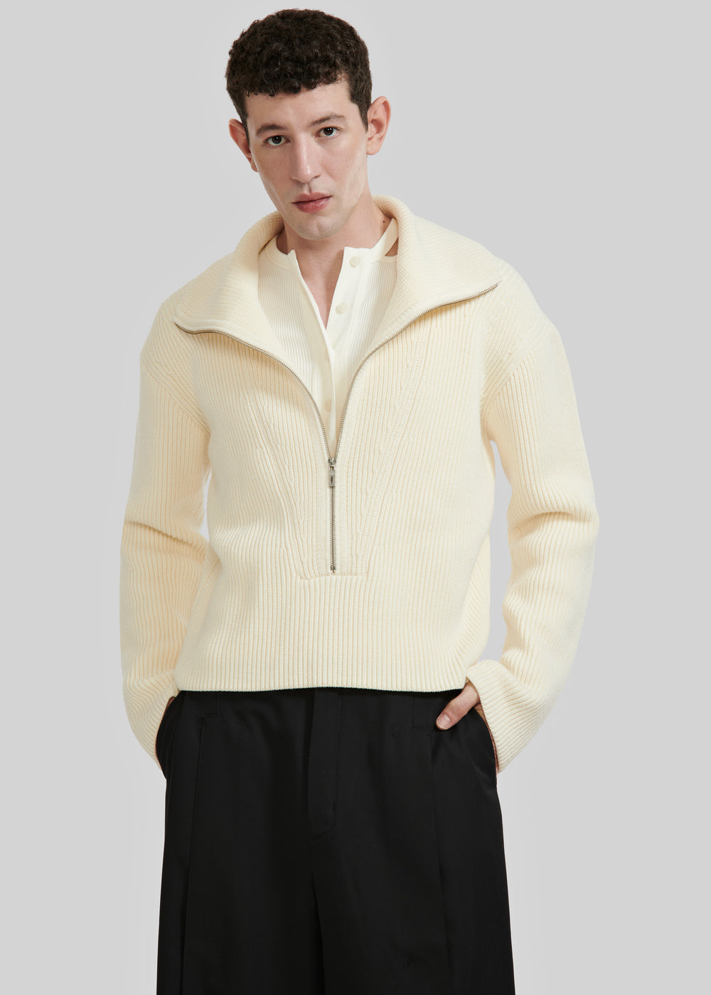 Louis Gabriel Nouchi Trucker Jumper - Bone - 1