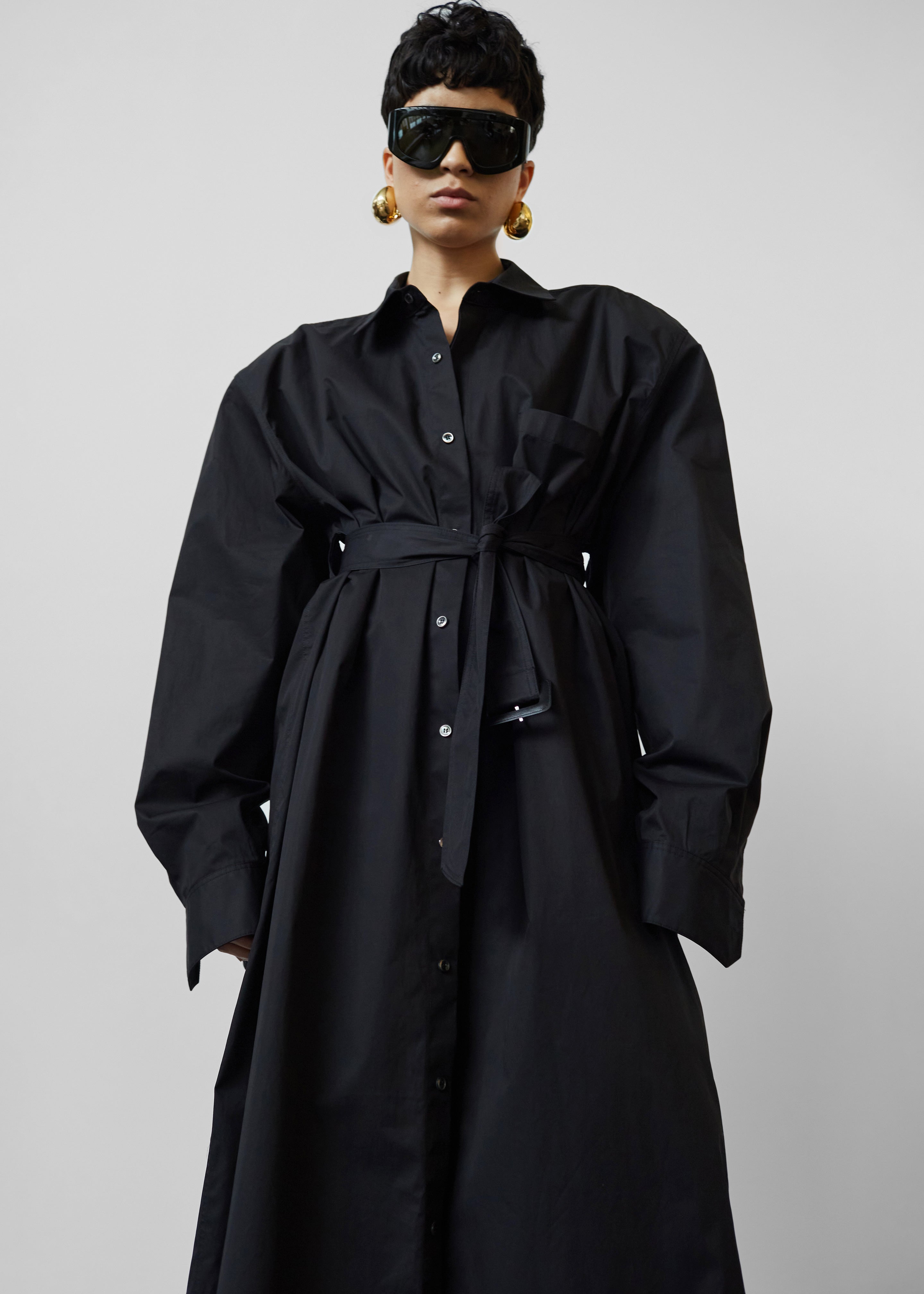 Louisa Trench Dress - Black - 2