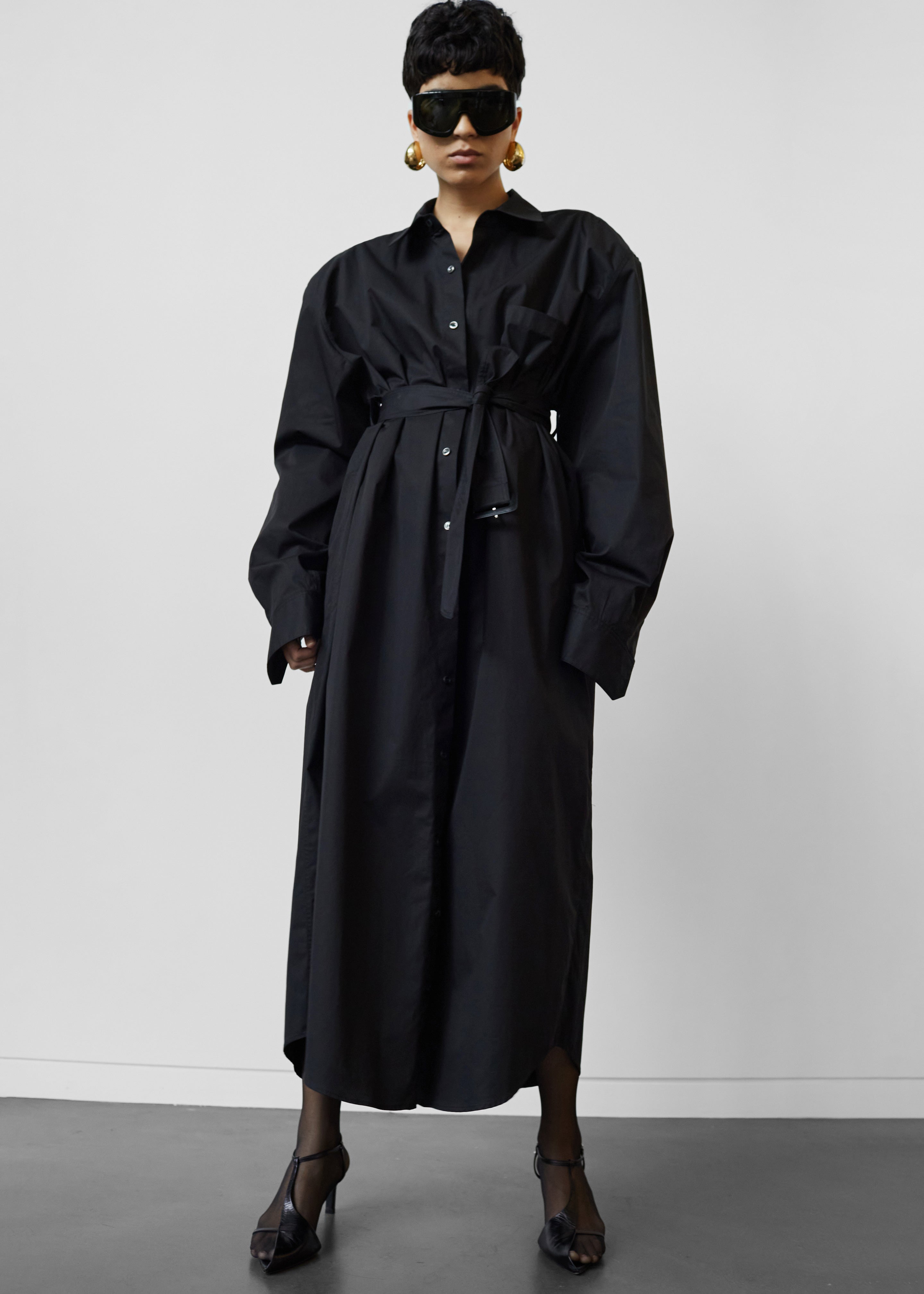 Louisa Trench Dress - Black - 6