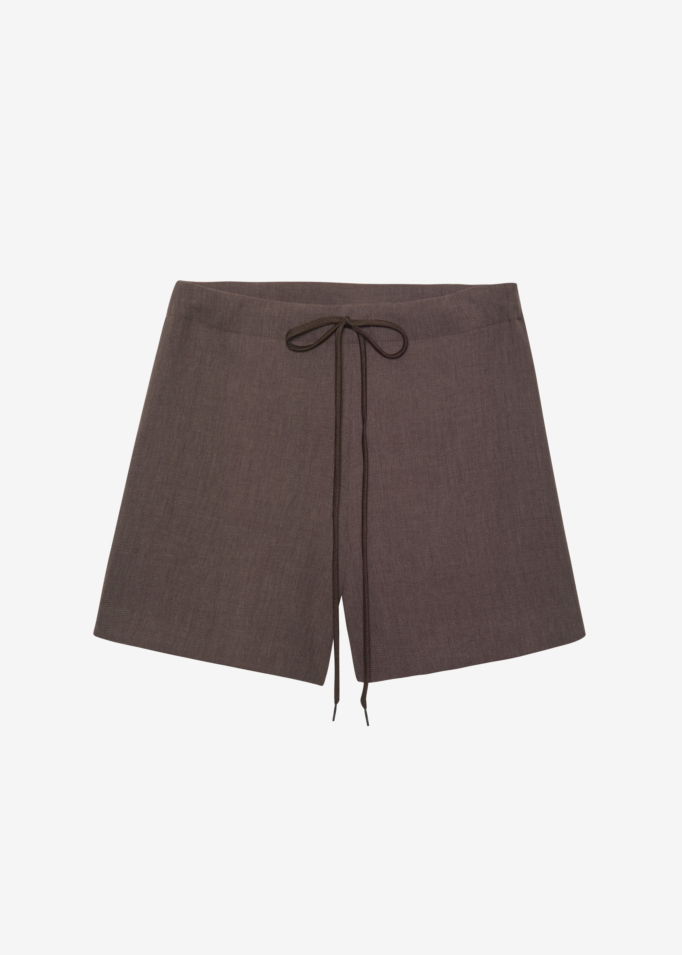 Louise Drawstring Shorts - Brown - 12