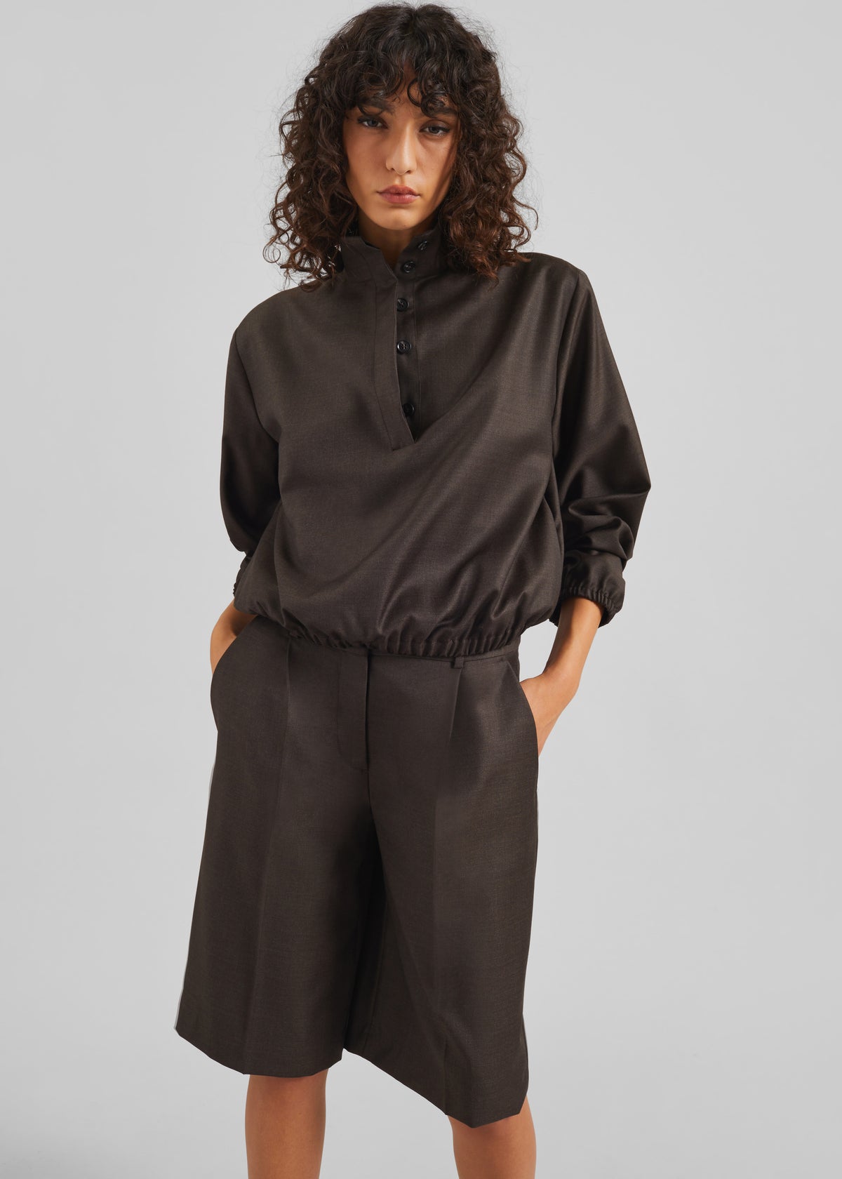 Loulou de Saison Adler Knee-Length Bermudas - Grizzly - 4