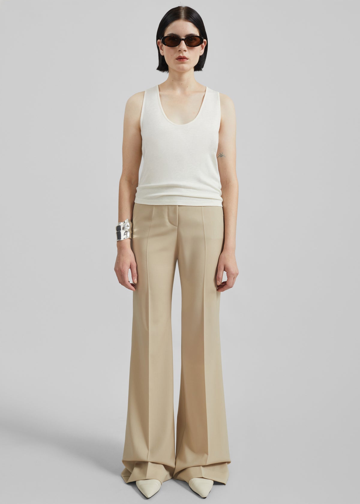 Loulou de Saison Albia LDS Tank Top - Ivory - 4