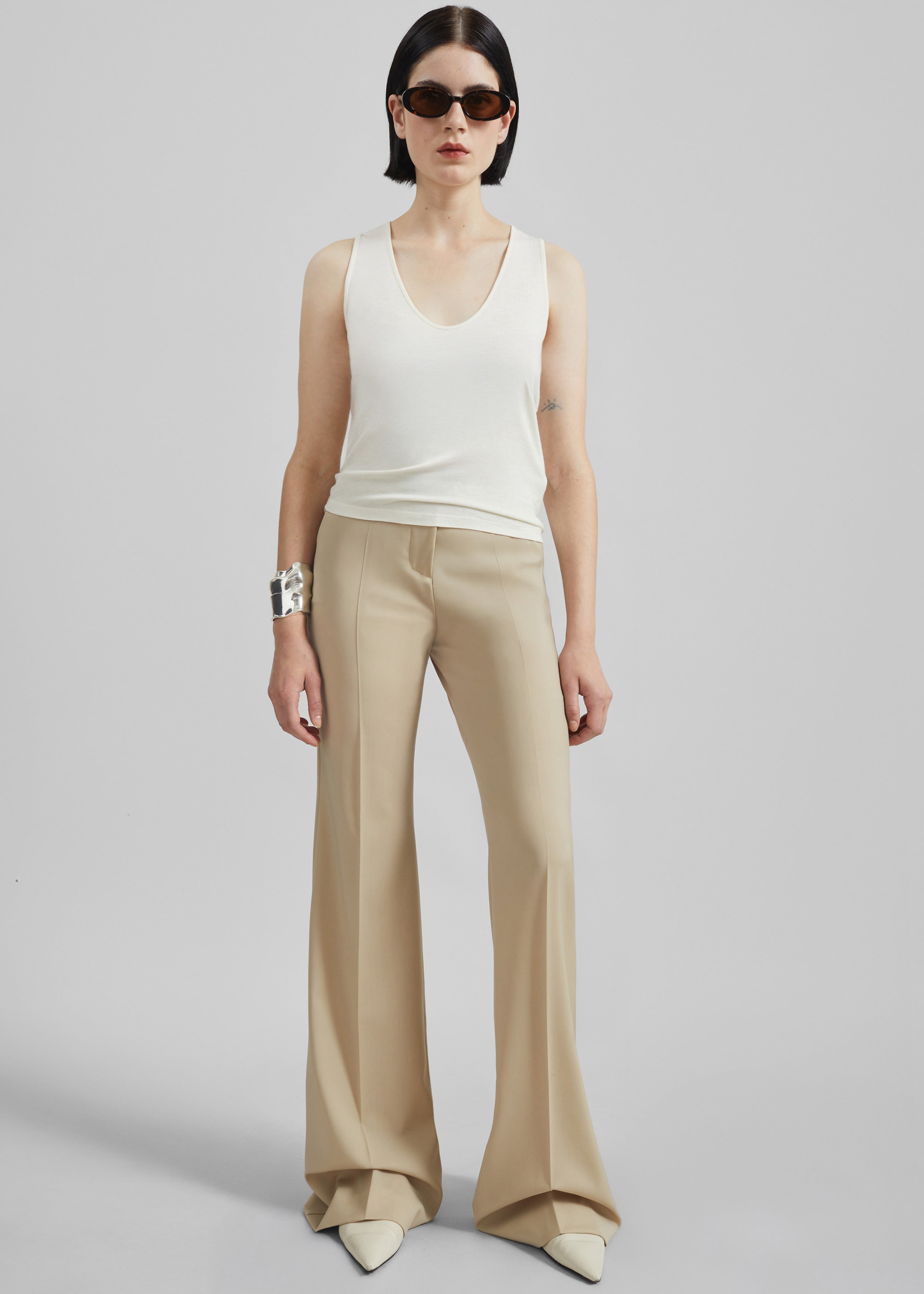 Loulou de Saison Albia LDS Tank Top - Ivory - 2