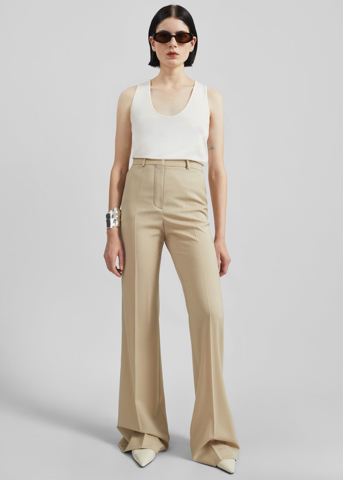 Loulou de Saison Albia LDS Tank Top - Ivory - 5