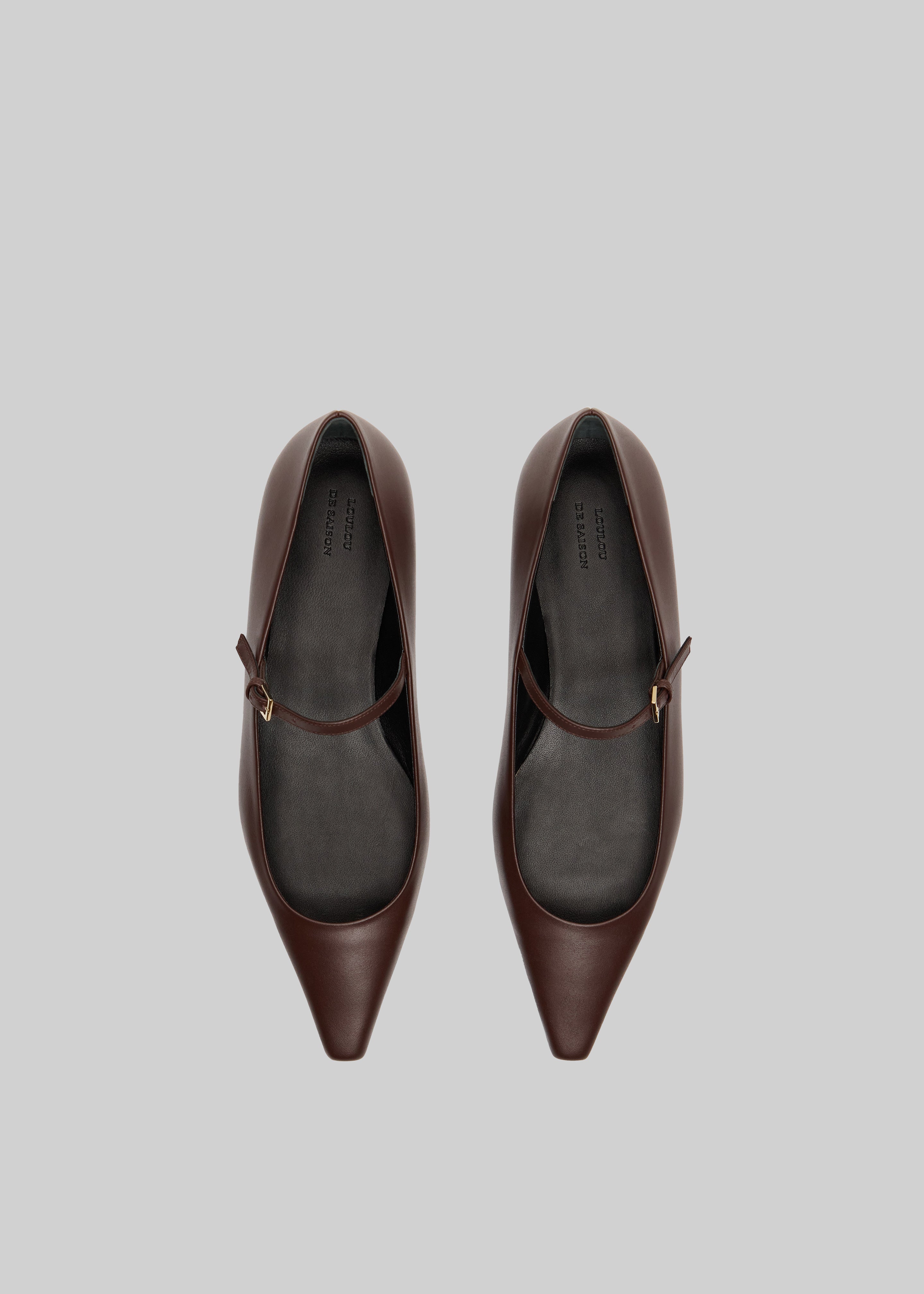 Loulou de Saison Alice Sharp Ballerinas - Brown - 2