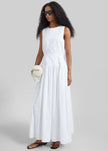 Loulou de Saison Ama Flared Dress - White/White