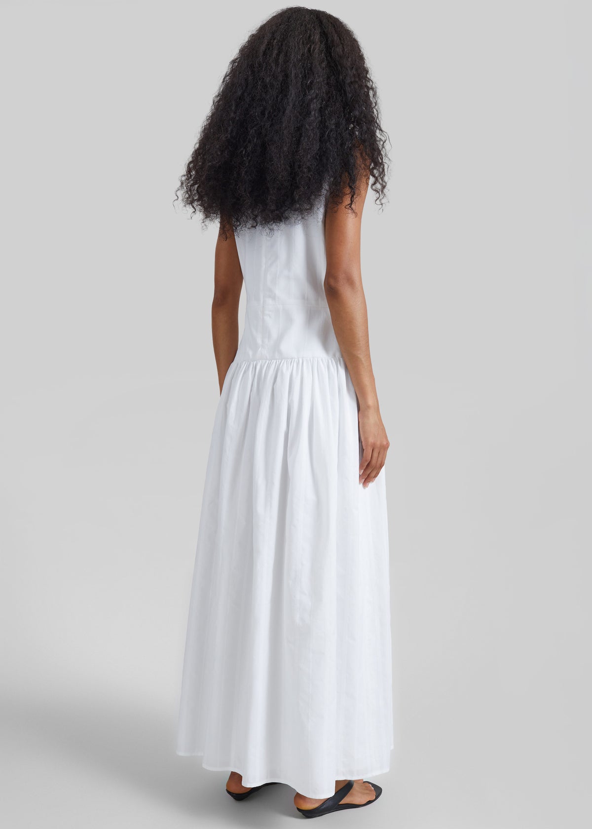 Loulou de Saison Ama Flared Dress - White/White - 6