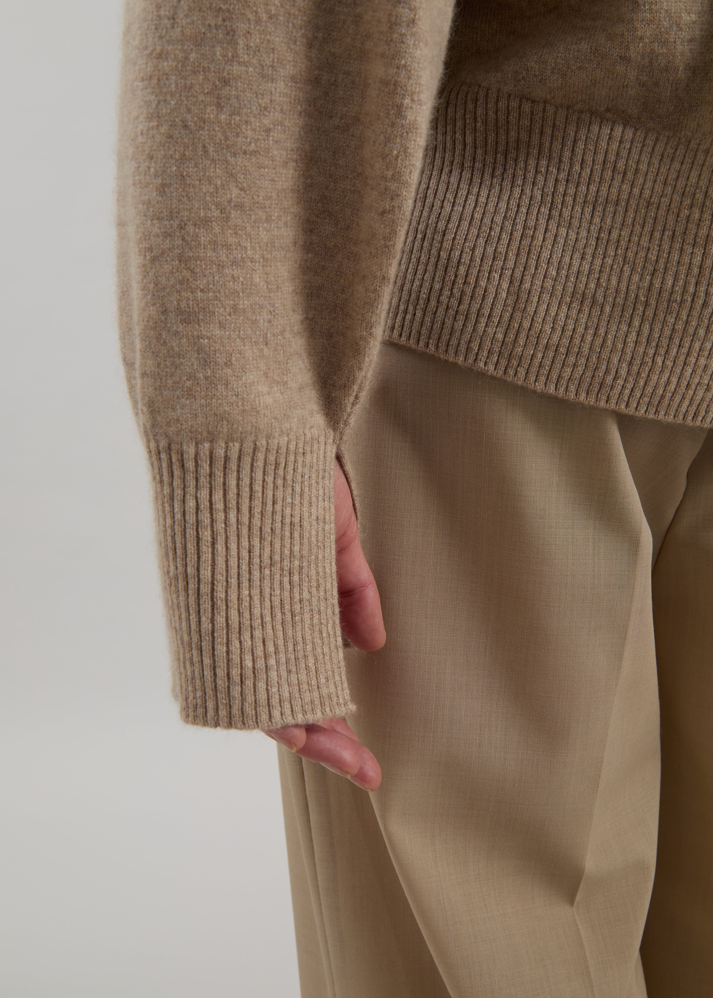 Loulou de Saison Anaa Cashmere Sweater - Beige Melange - 3