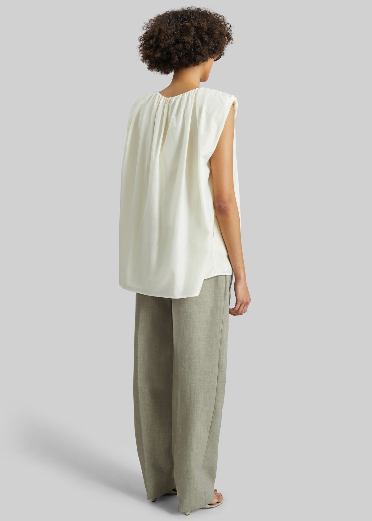 Loulou de Saison Anca Gathered Blouse - Ivory - 5