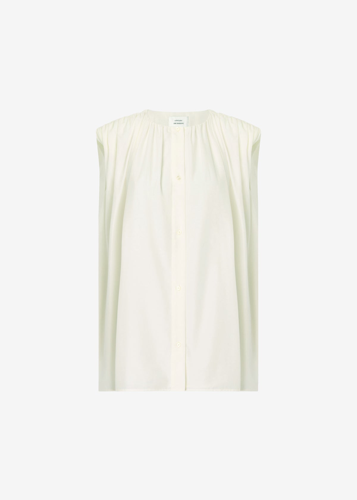 Loulou de Saison Anca Gathered Blouse - Ivory - 6