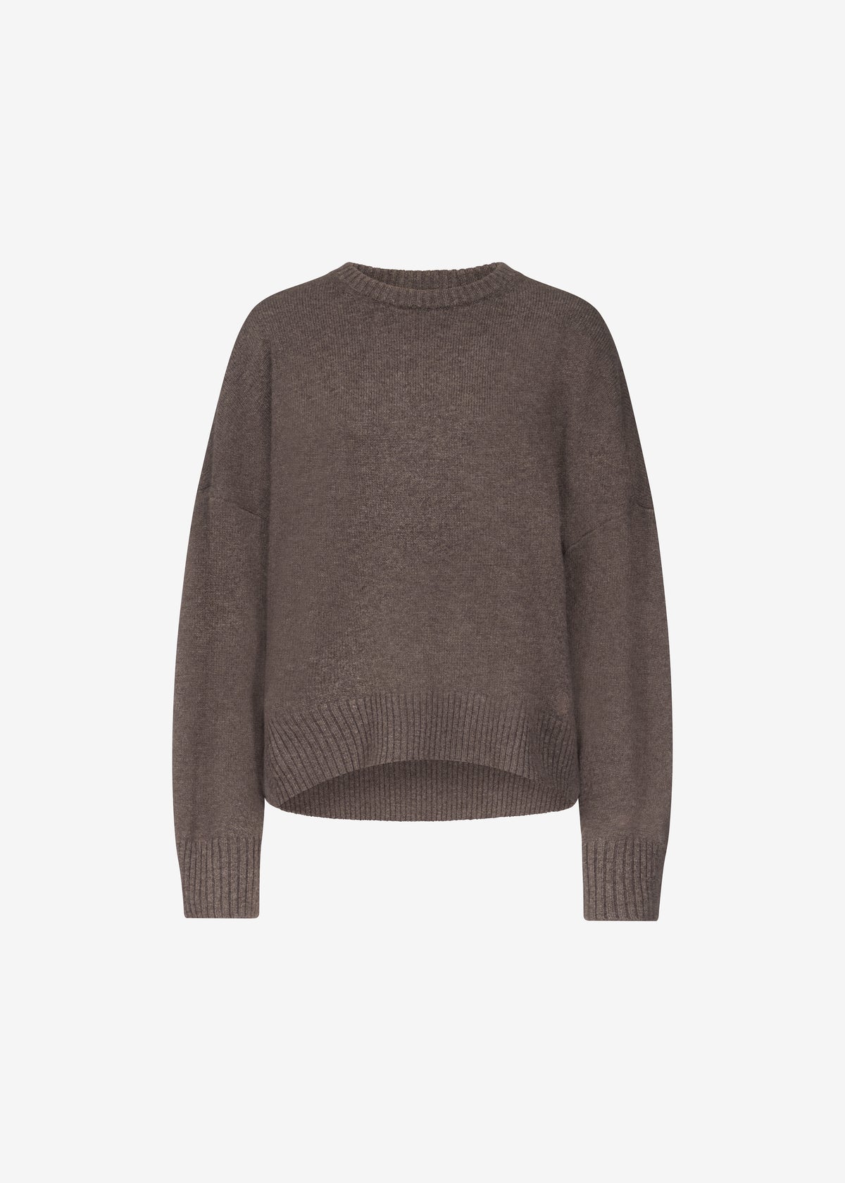Loulou de Saison Anton Lds Crewneck Sweater - Coffee