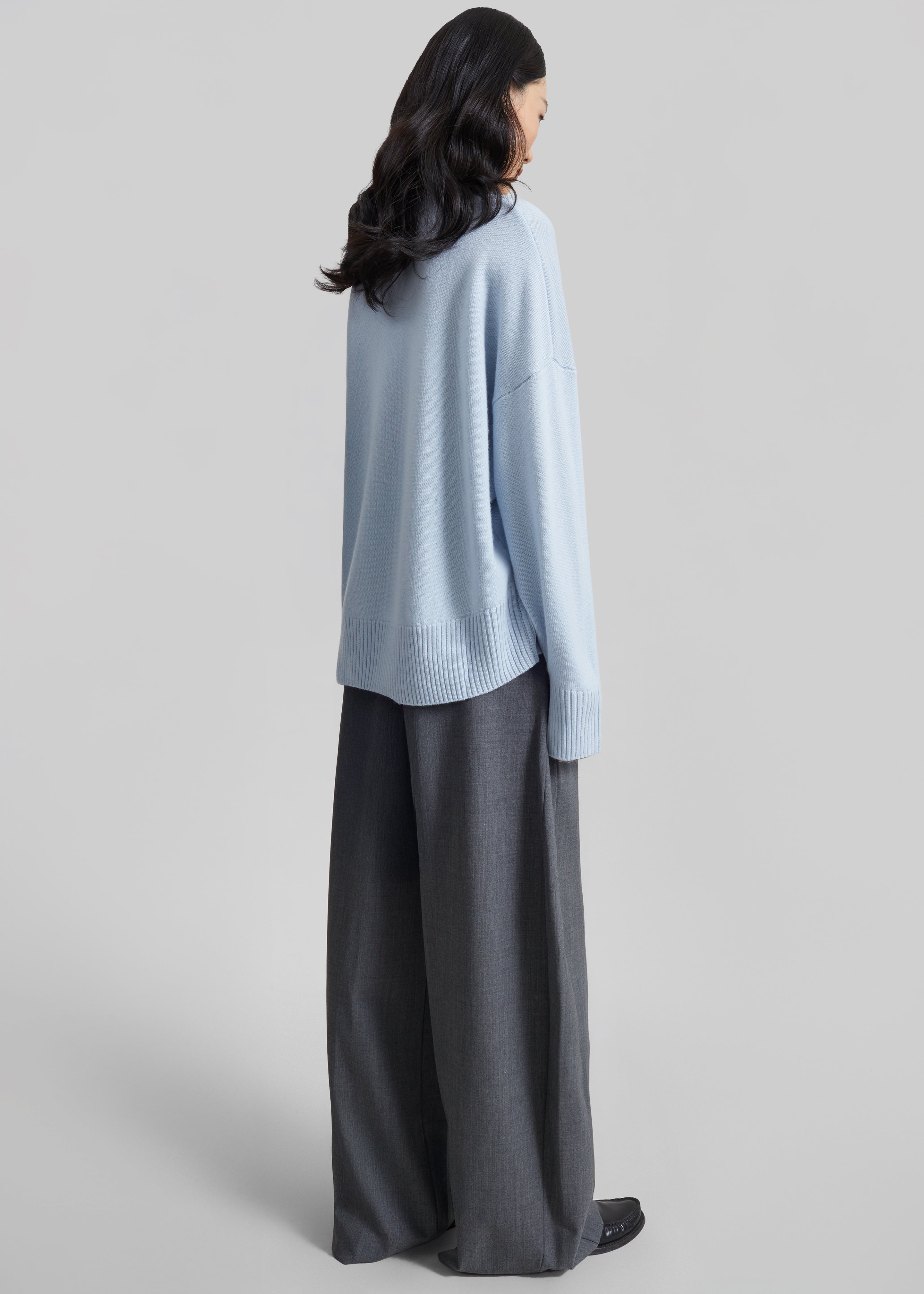 Loulou de Saison Anton Lds Crewneck Sweater - Light Blue - 6