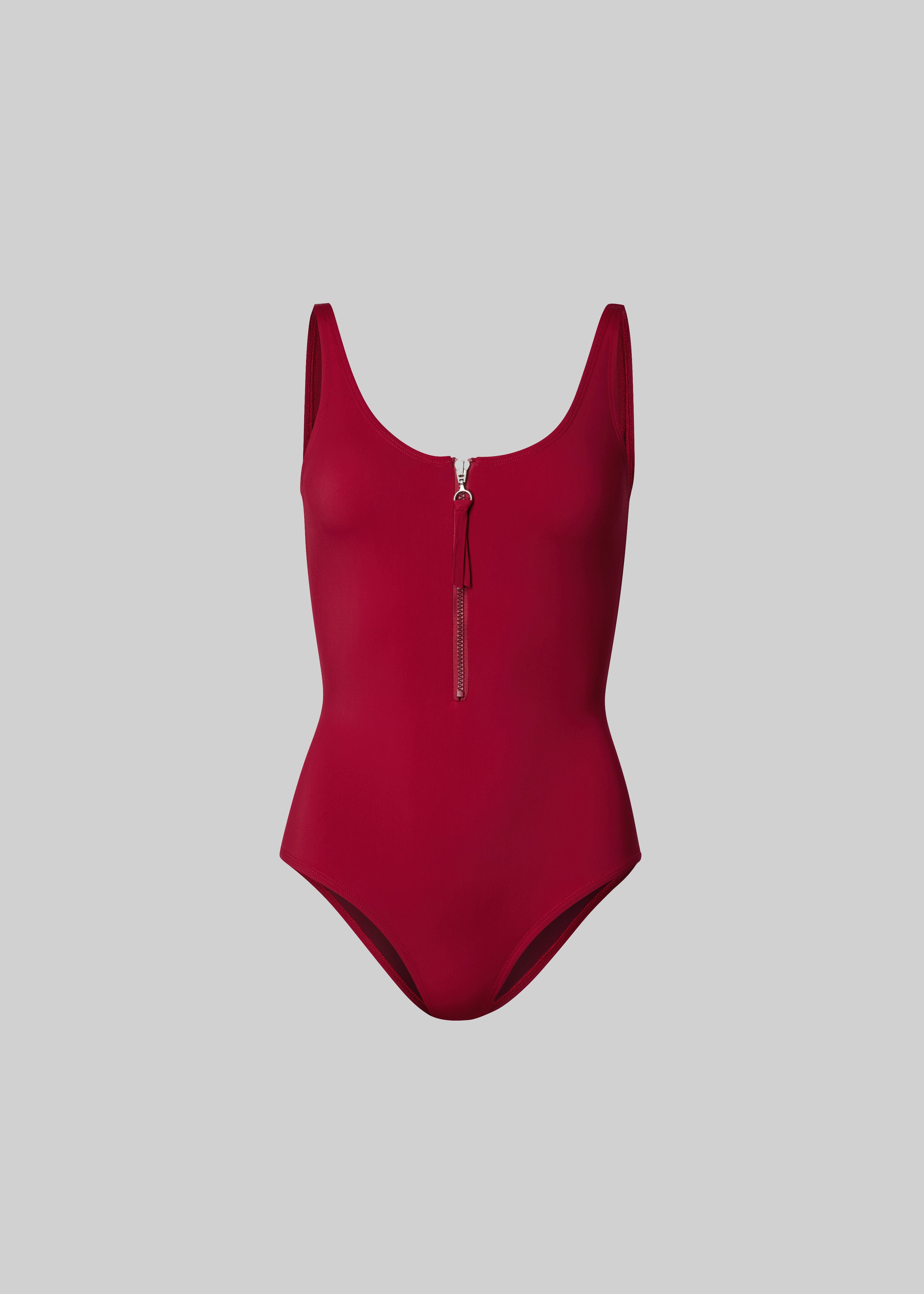 Loulou de Saison Balti Classic Zip Swimsuit - Red - 6