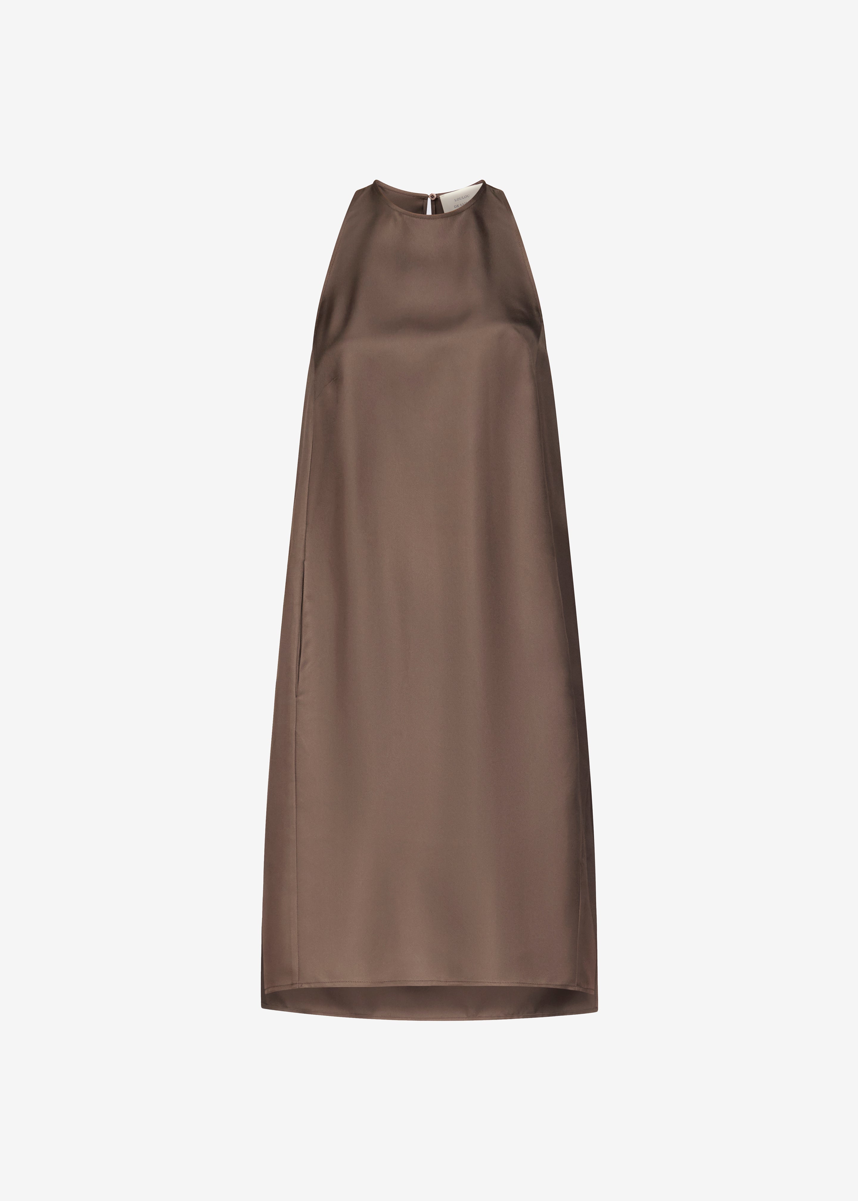 Loulou de Saison Bruna Cape Dress - Dark Brown - 7