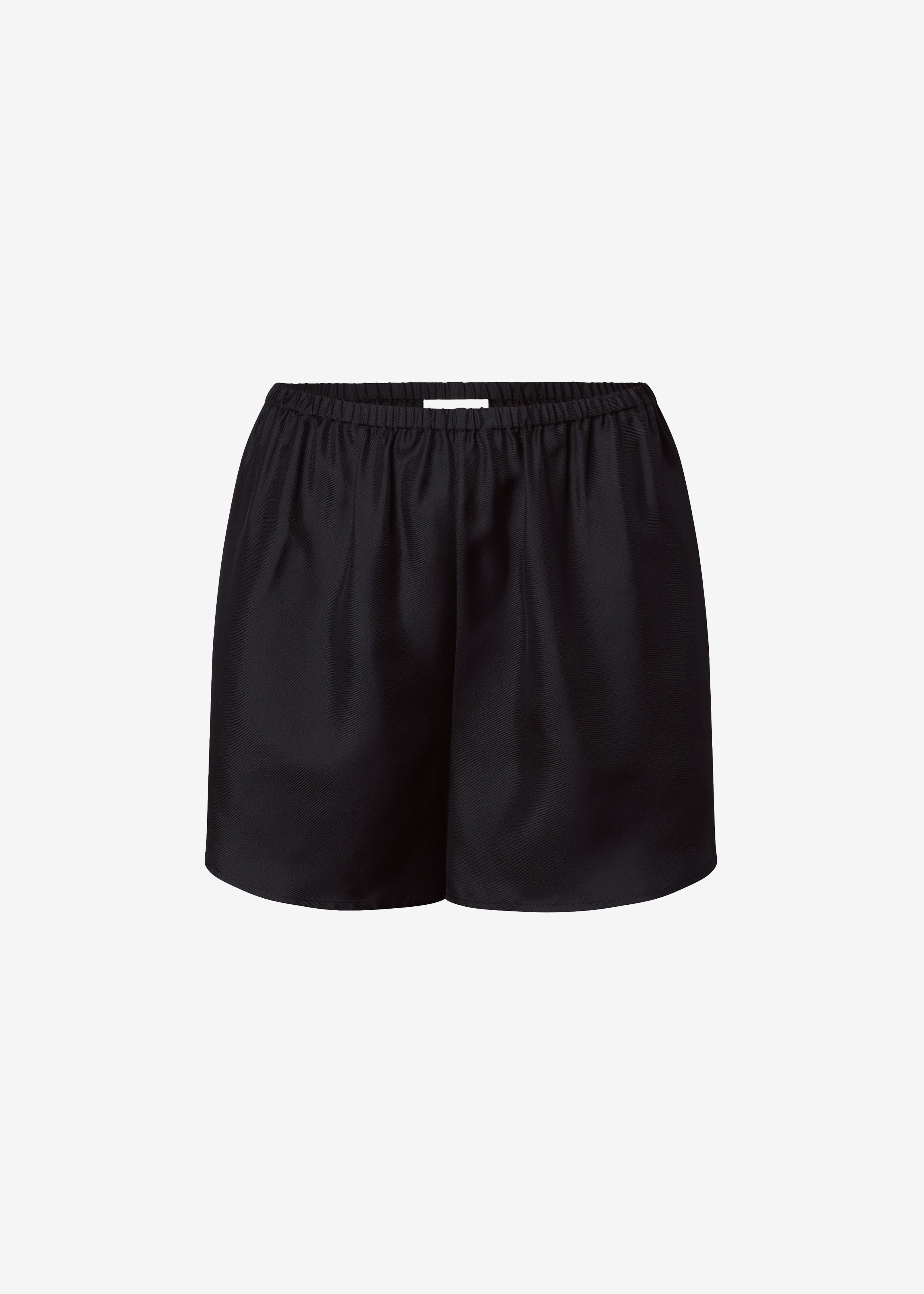 Loulou de Saison Cabo Elasticated Silk Shorts - Black - 7