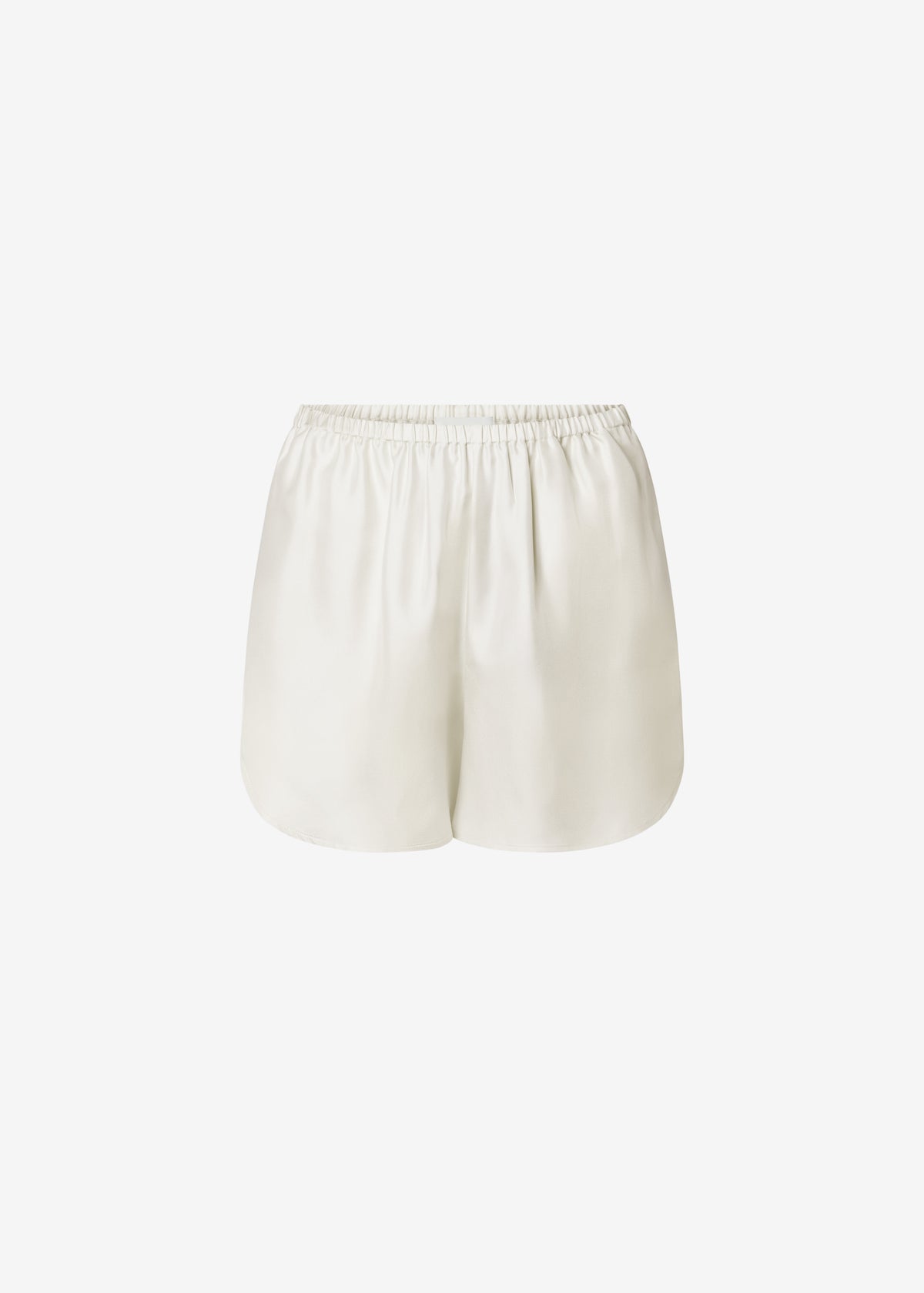 Loulou de Saison Cabo Elasticated Silk Shorts - Ivory - 8