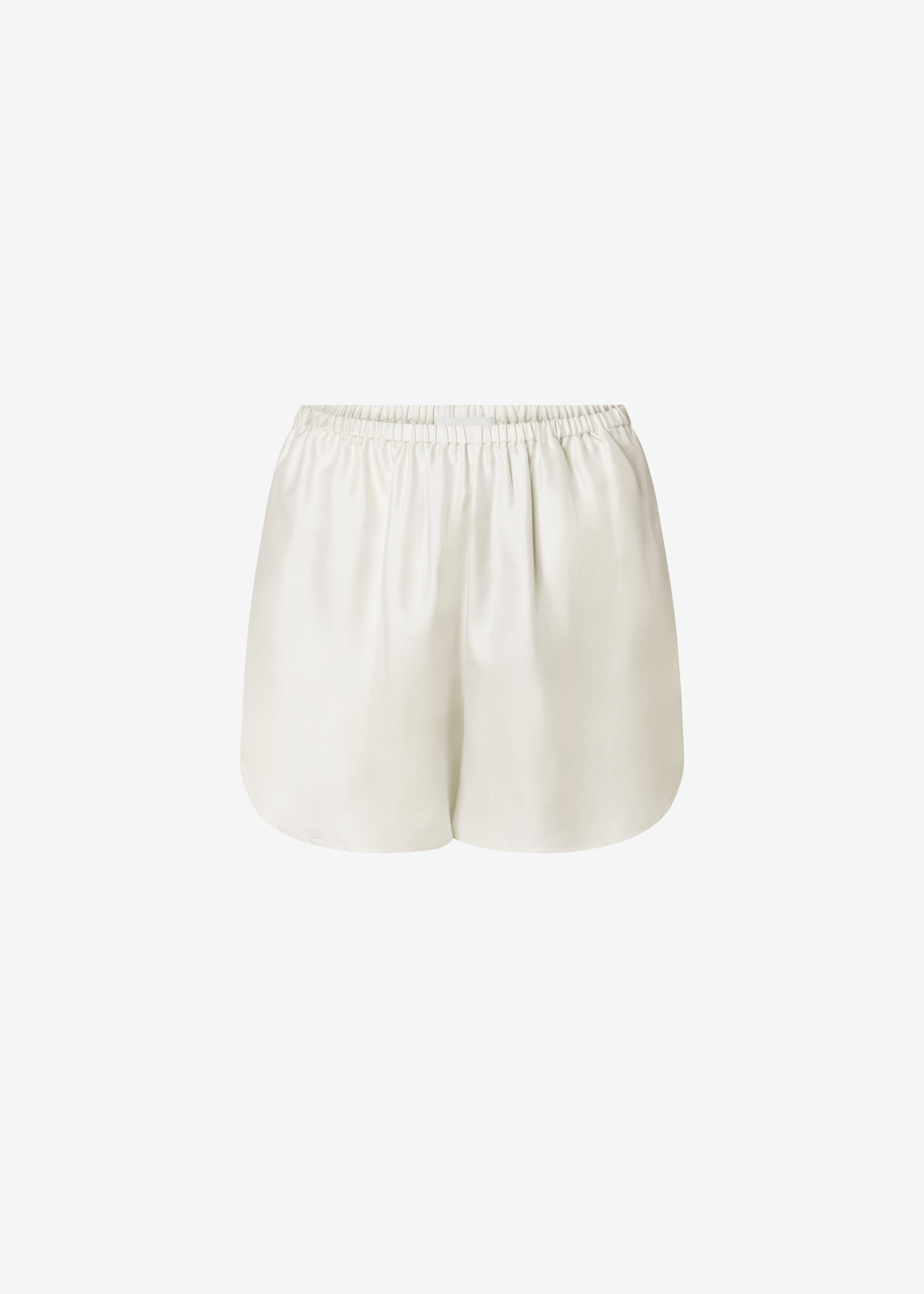 Loulou de Saison Cabo Elasticated Silk Shorts - Ivory - 8