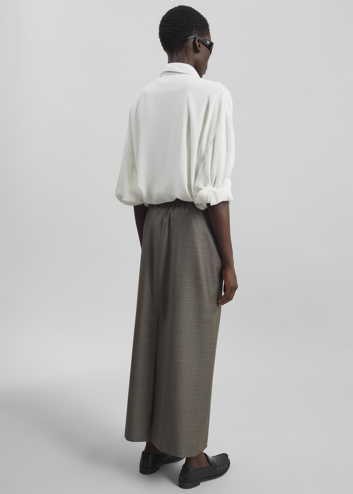 Loulou de Saison Cara Maxi Skirt - Dark Brown Melange - 7