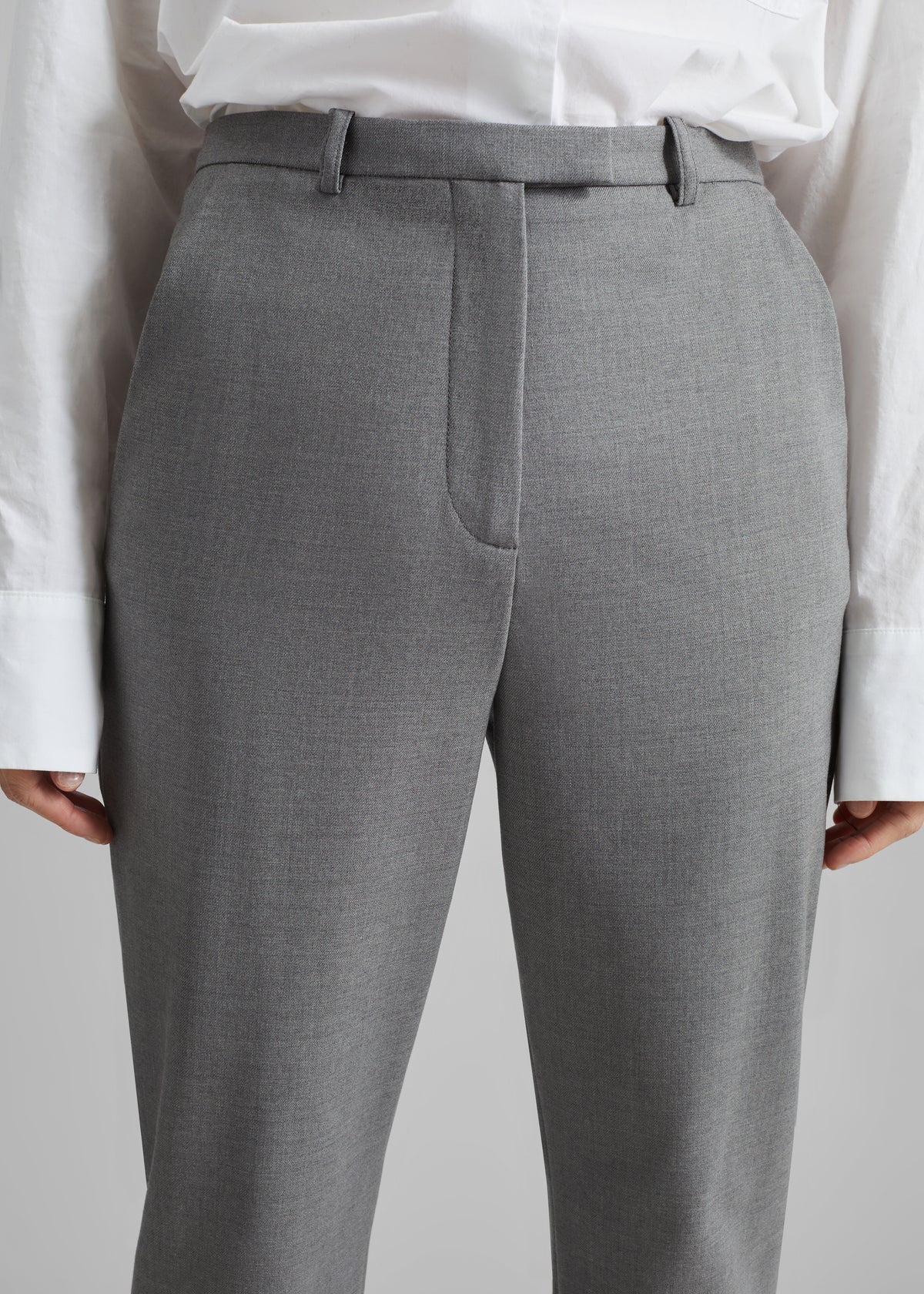 Loulou de Saison Carlo Straight Leg Pants - Grey - 4