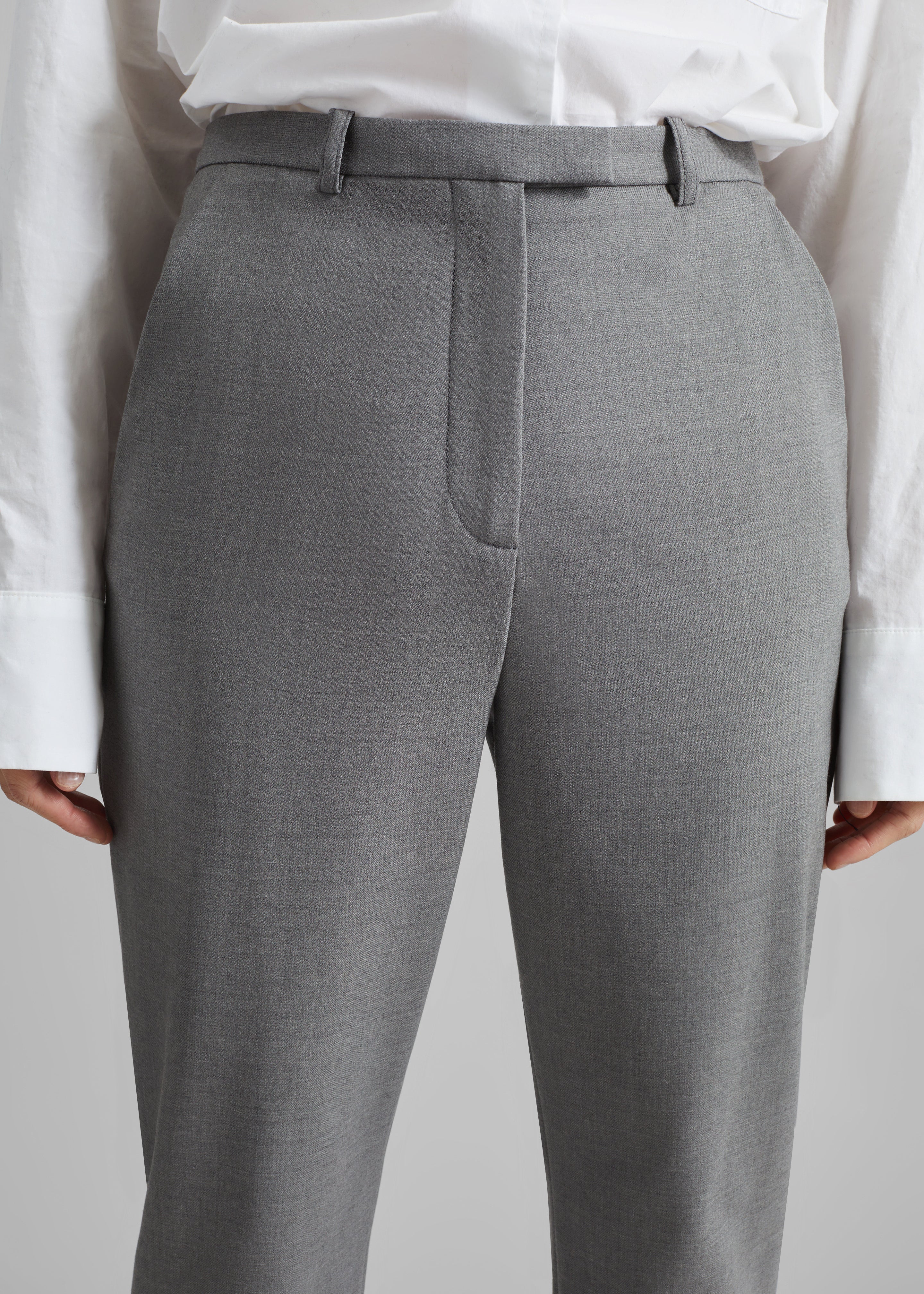 Loulou de Saison Carlo Straight Leg Pants - Grey - 4