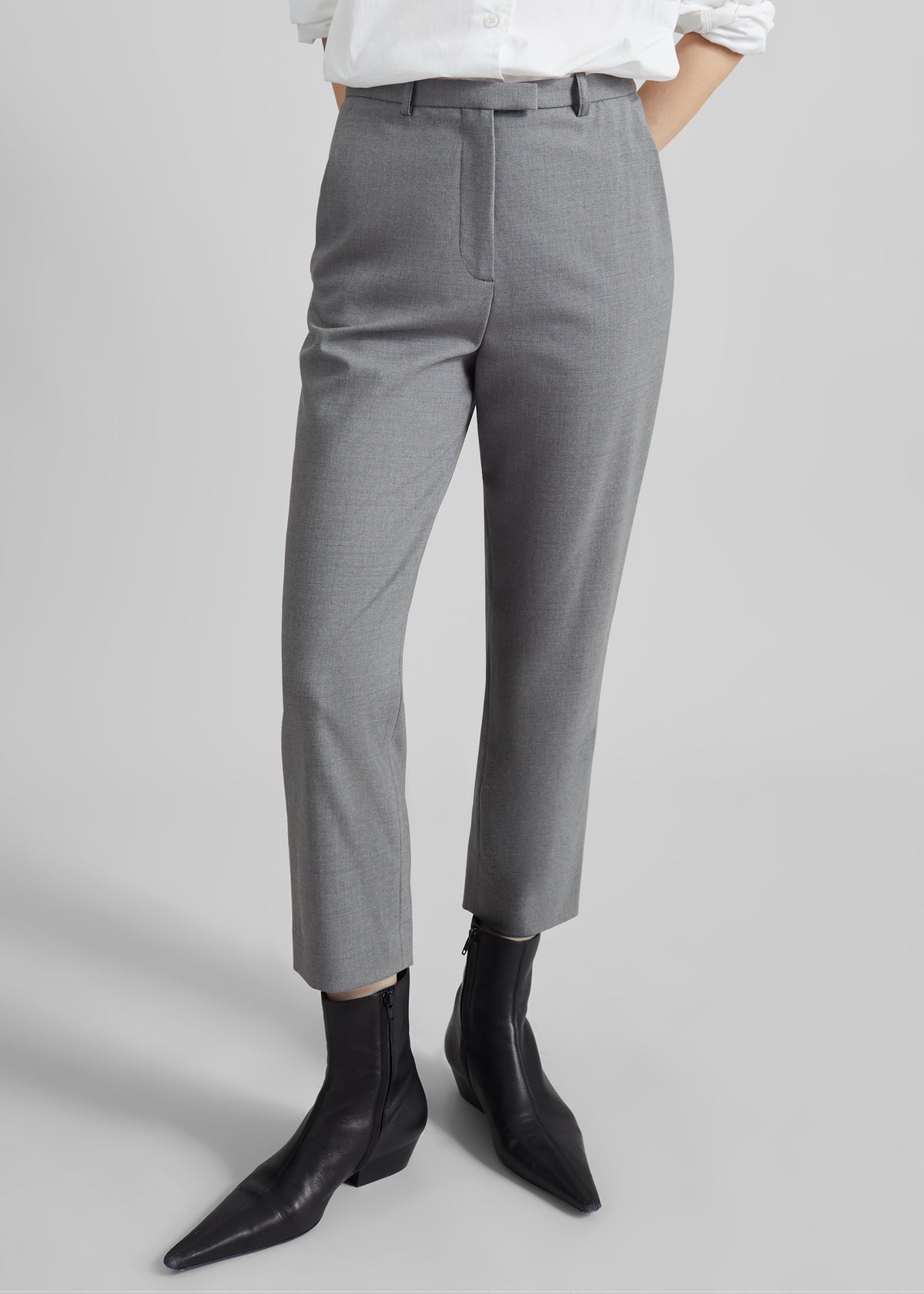 Loulou de Saison Carlo Straight Leg Pants - Grey - 2