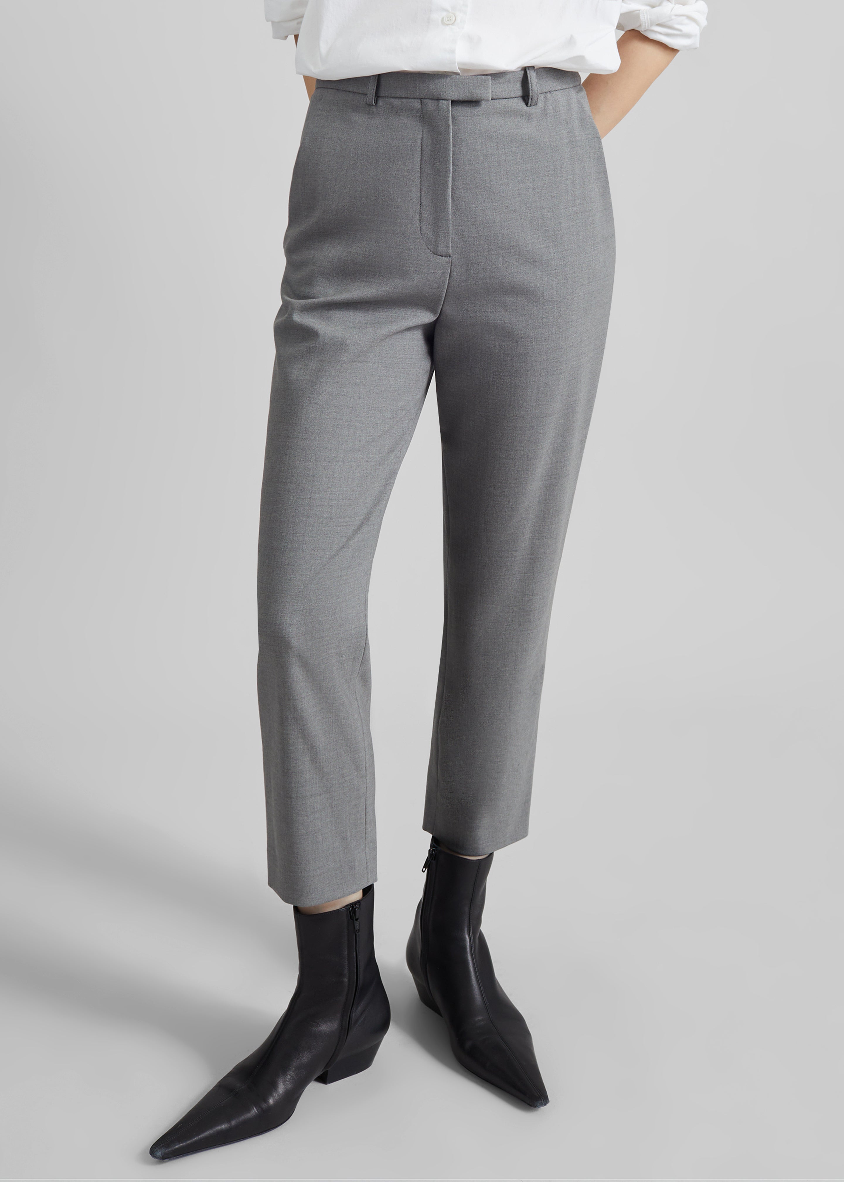 Loulou de Saison Carlo Straight Leg Pants - Grey - 2